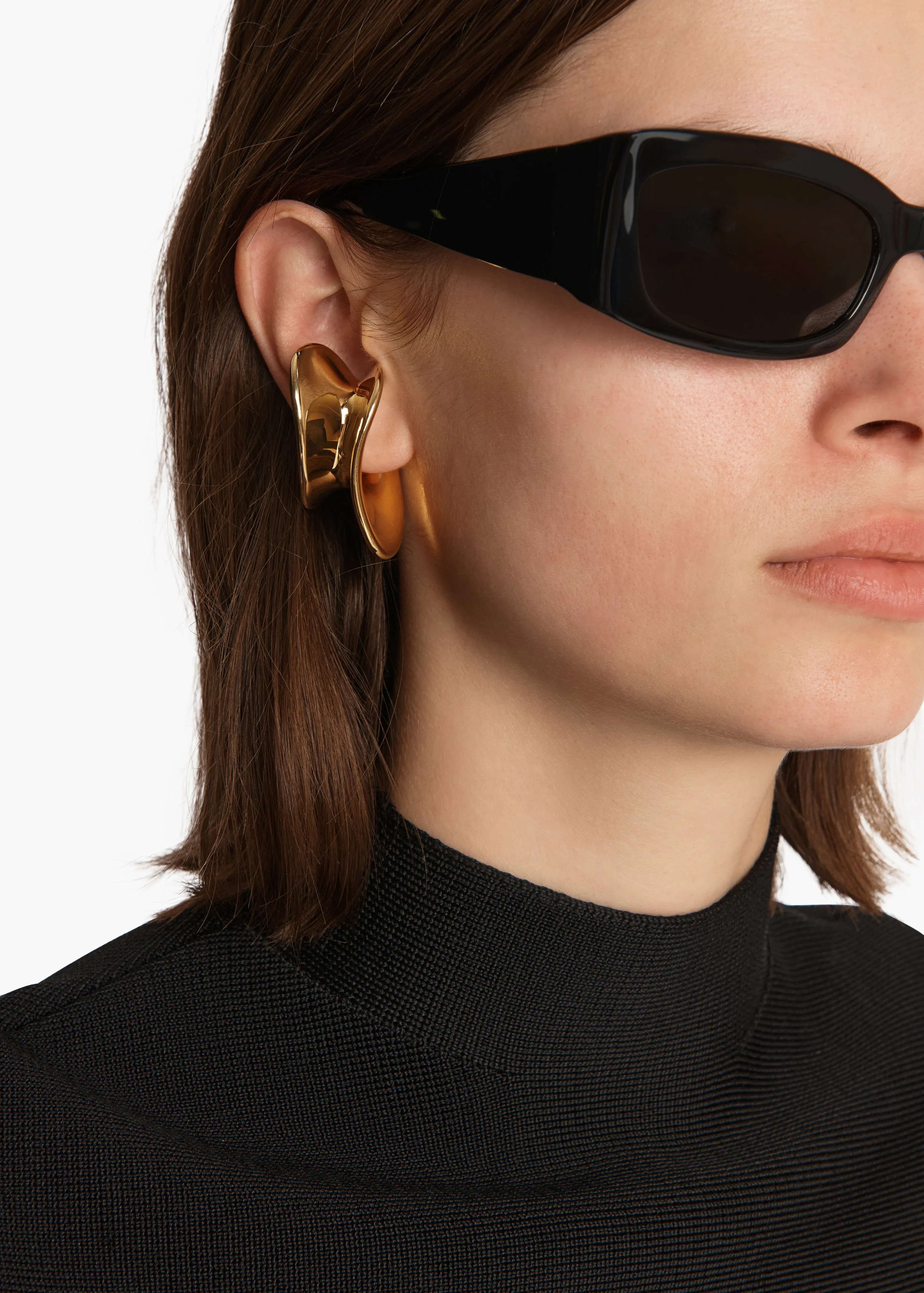 Shadow Right Ear Cuff in Gold sold by KHAITE product image thumbnail 3