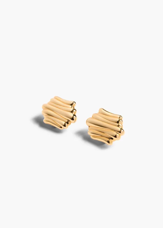 Crema Earrings in Gold sold by KHAITE