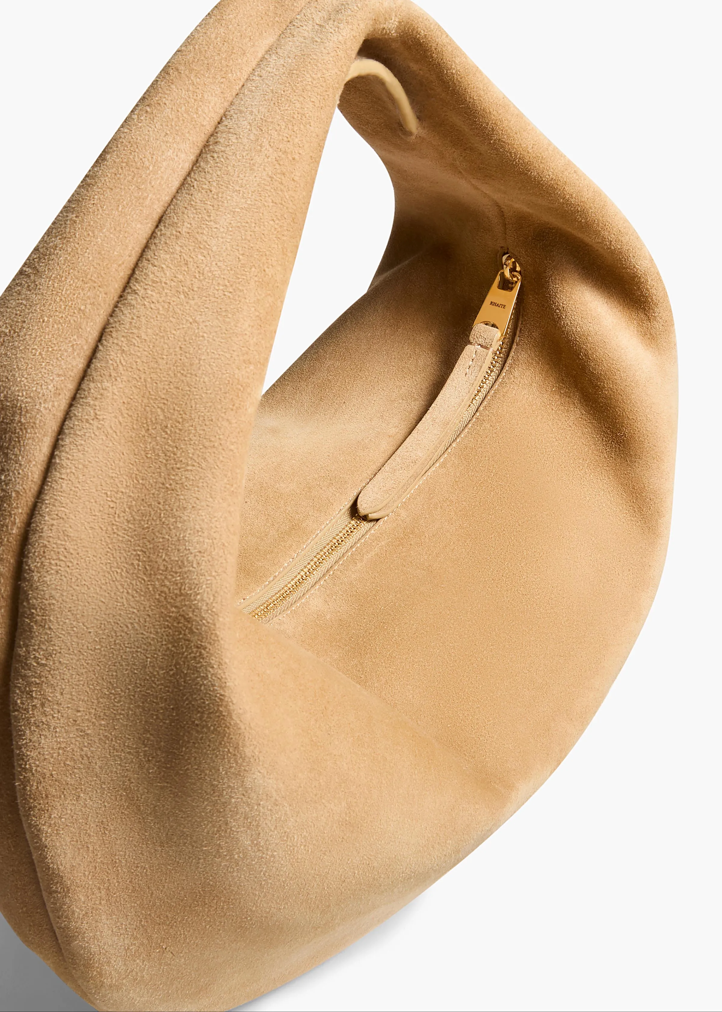 Medium Olivia Hobo in Wheat Suede sold by KHAITE product image thumbnail 4