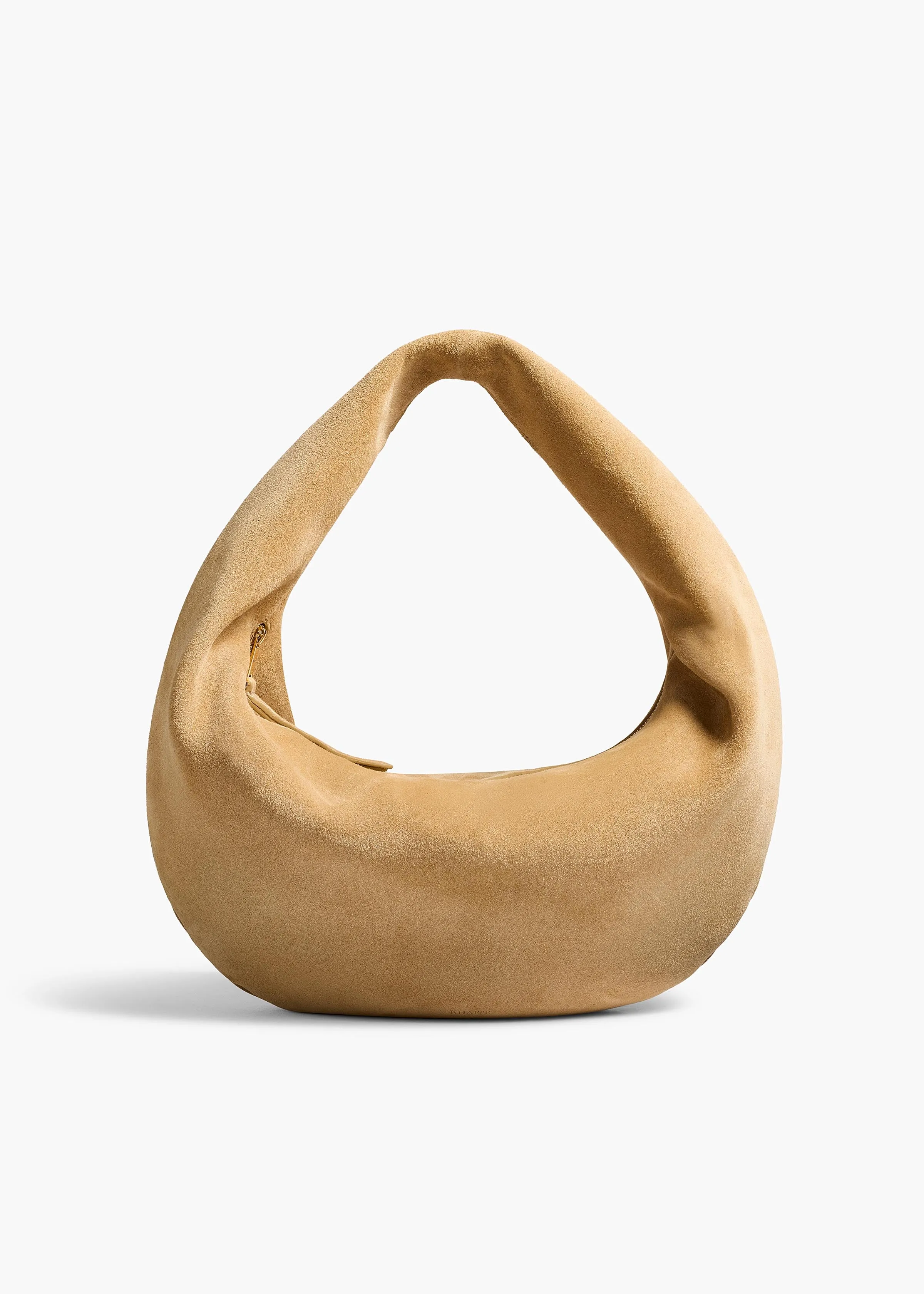 Medium Olivia Hobo in Wheat Suede sold by KHAITE