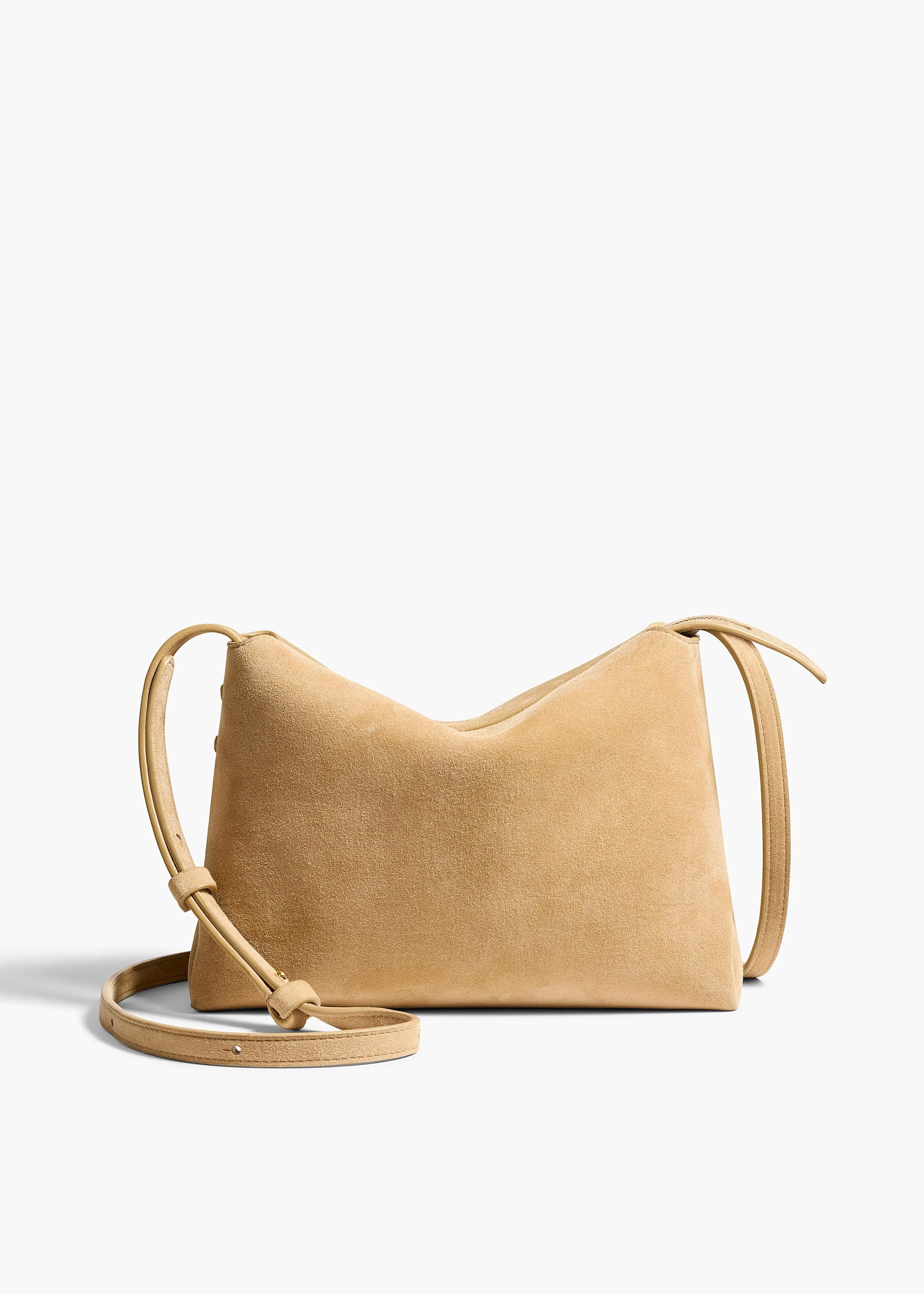 Lina Crossbody Bag in Wheat Suede sold by KHAITE