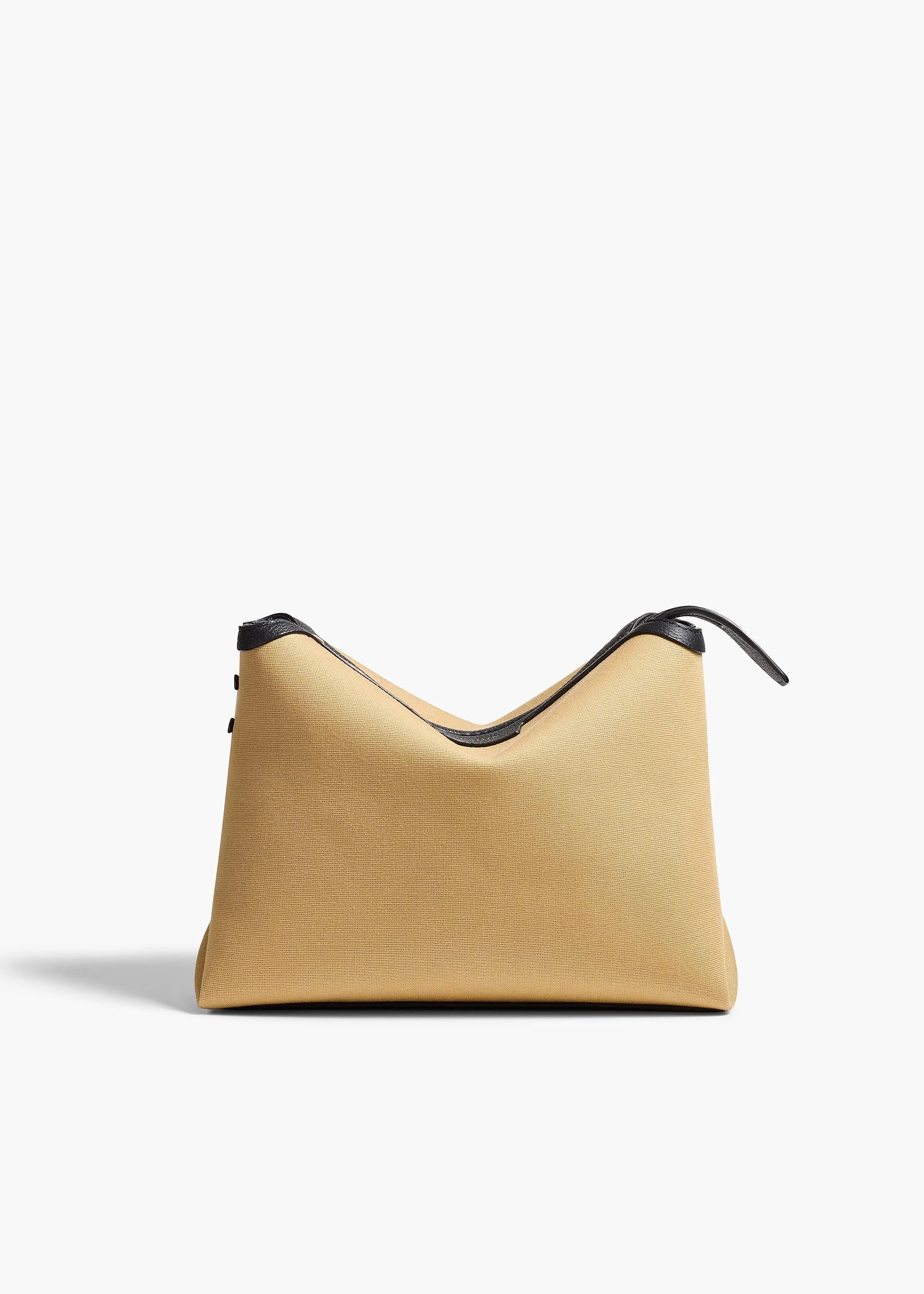 Lina Crossbody Bag in Honey Canvas with Black Leather sold by KHAITE product image thumbnail 2
