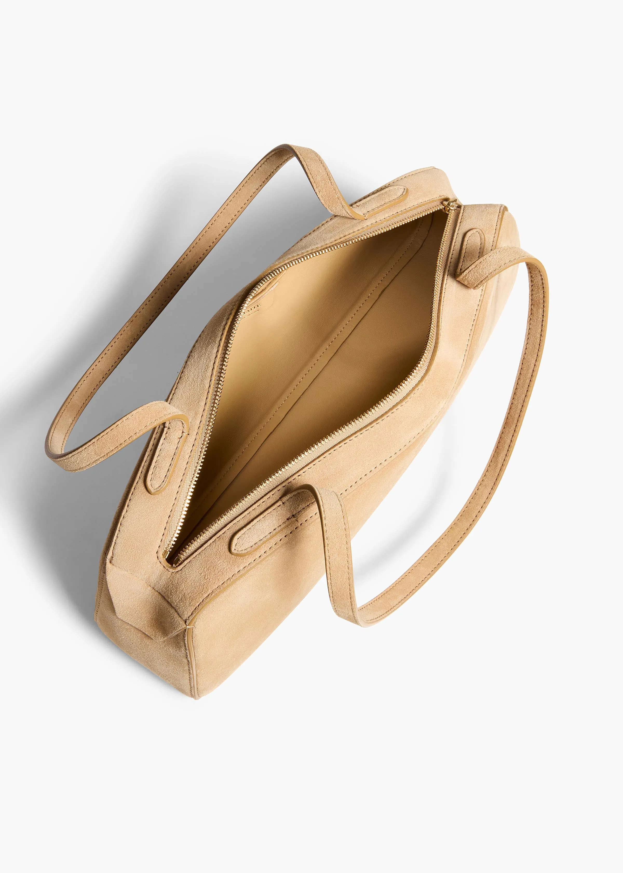 Simona Shoulder Bag in Wheat Suede sold by KHAITE product image thumbnail 4