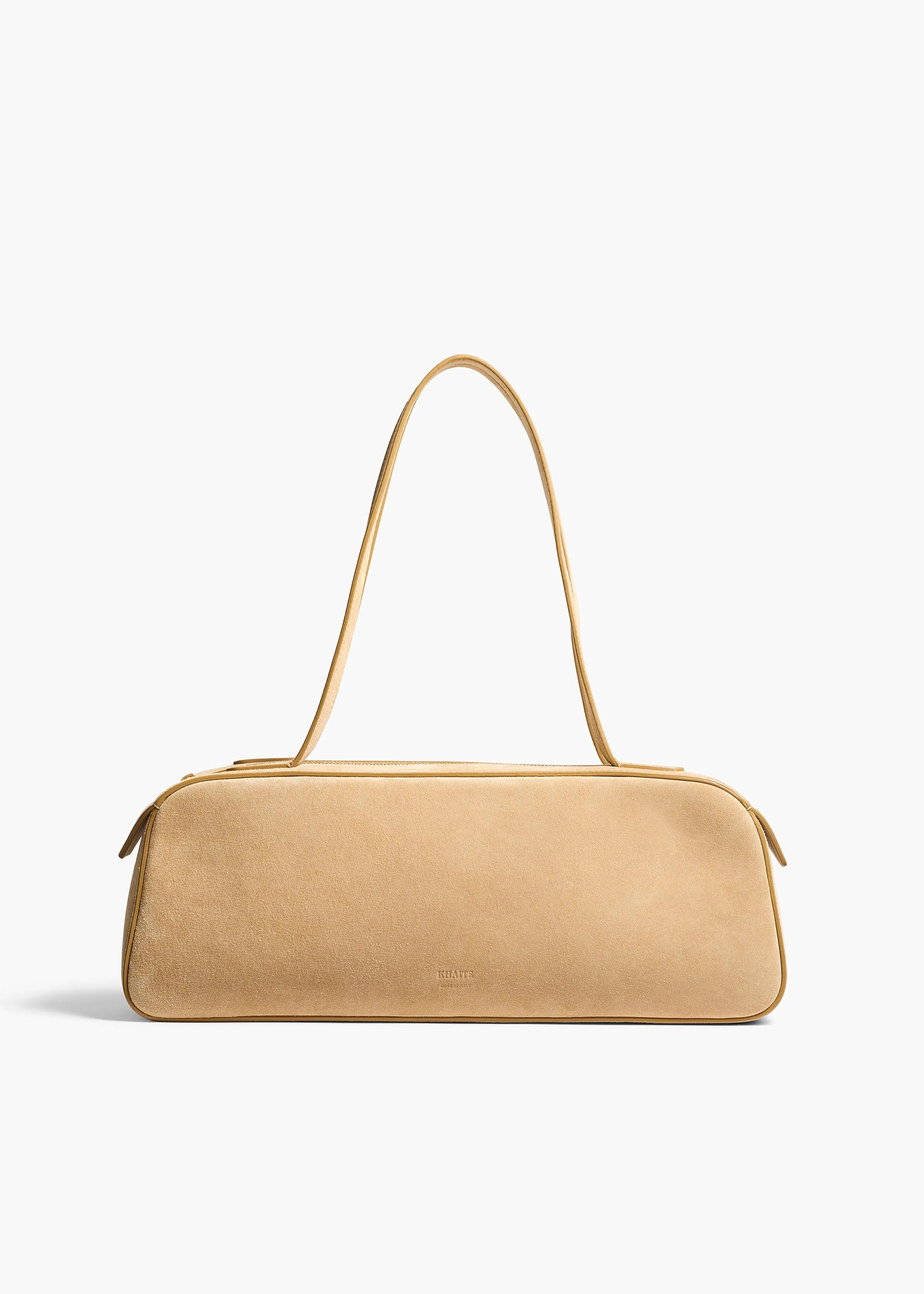 Simona Shoulder Bag in Wheat Suede sold by KHAITE
