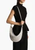 Small Augustina Crossbody Bag in Light Grey Pebbled Leather sold by KHAITE