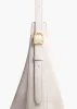 Small Augustina Crossbody Bag in Light Grey Pebbled Leather sold by KHAITE