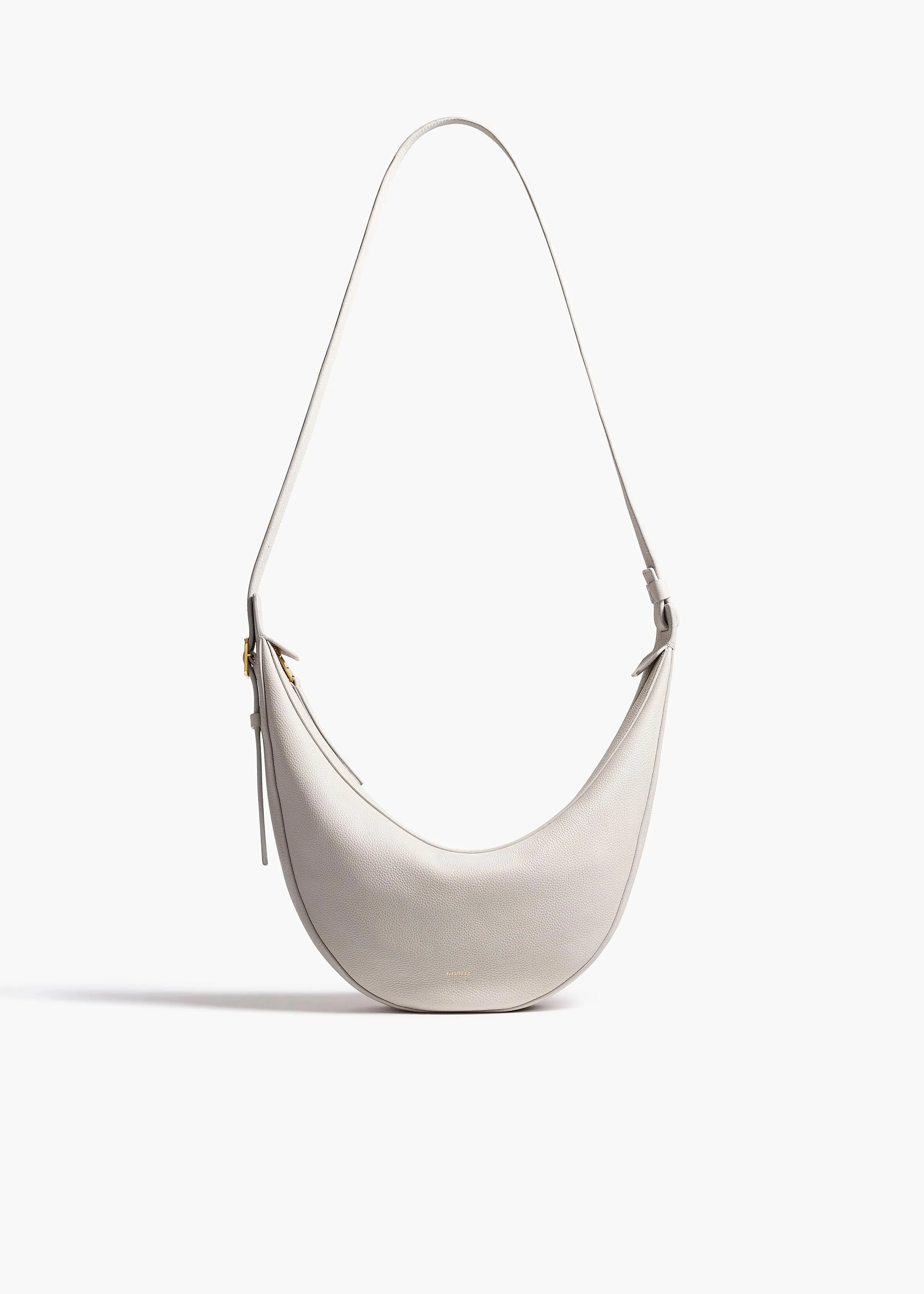 Small Augustina Crossbody Bag in Light Grey Pebbled Leather sold by KHAITE product image thumbnail 2