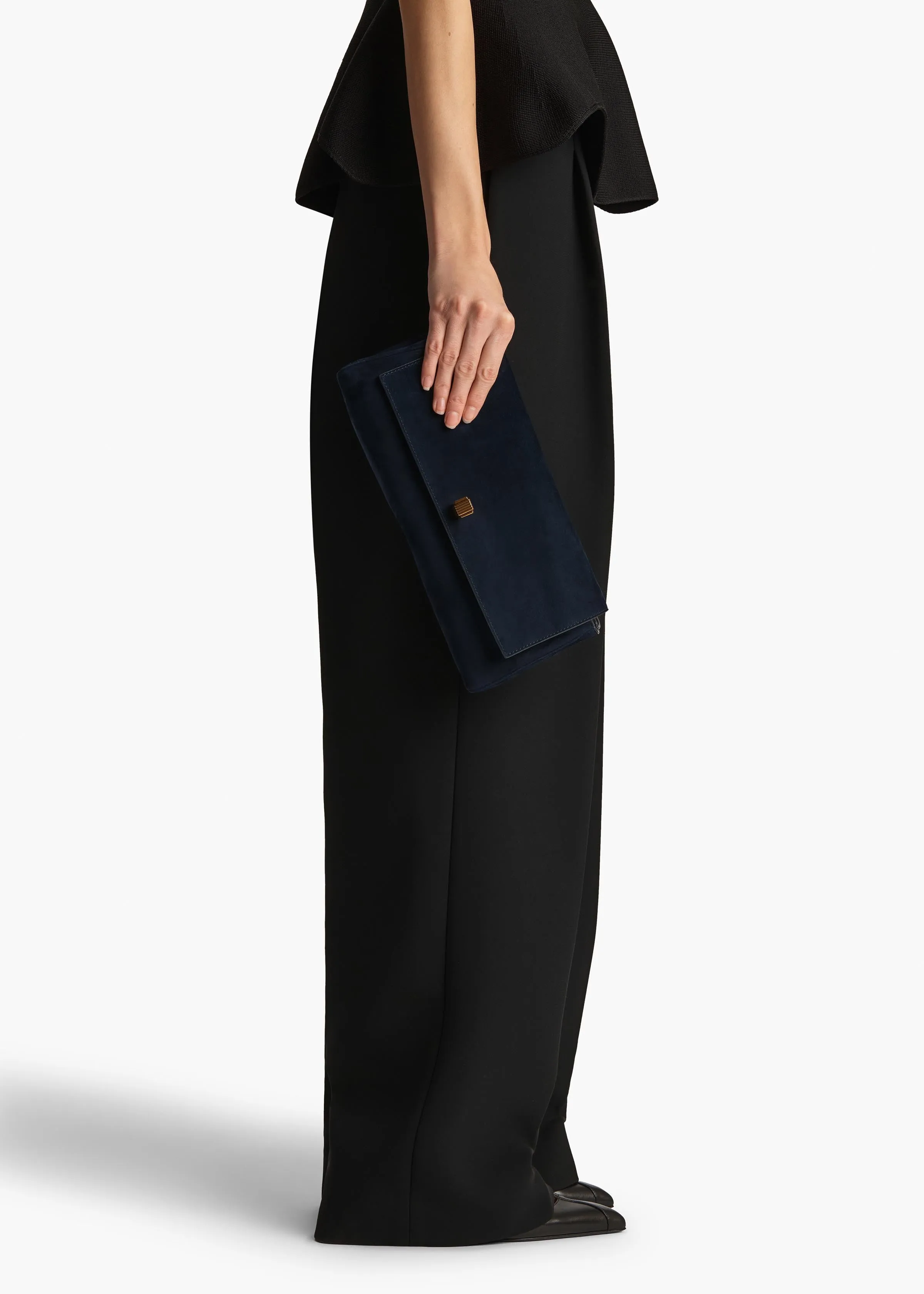 Audrey Clutch in Midnight Suede sold by KHAITE product image thumbnail 4
