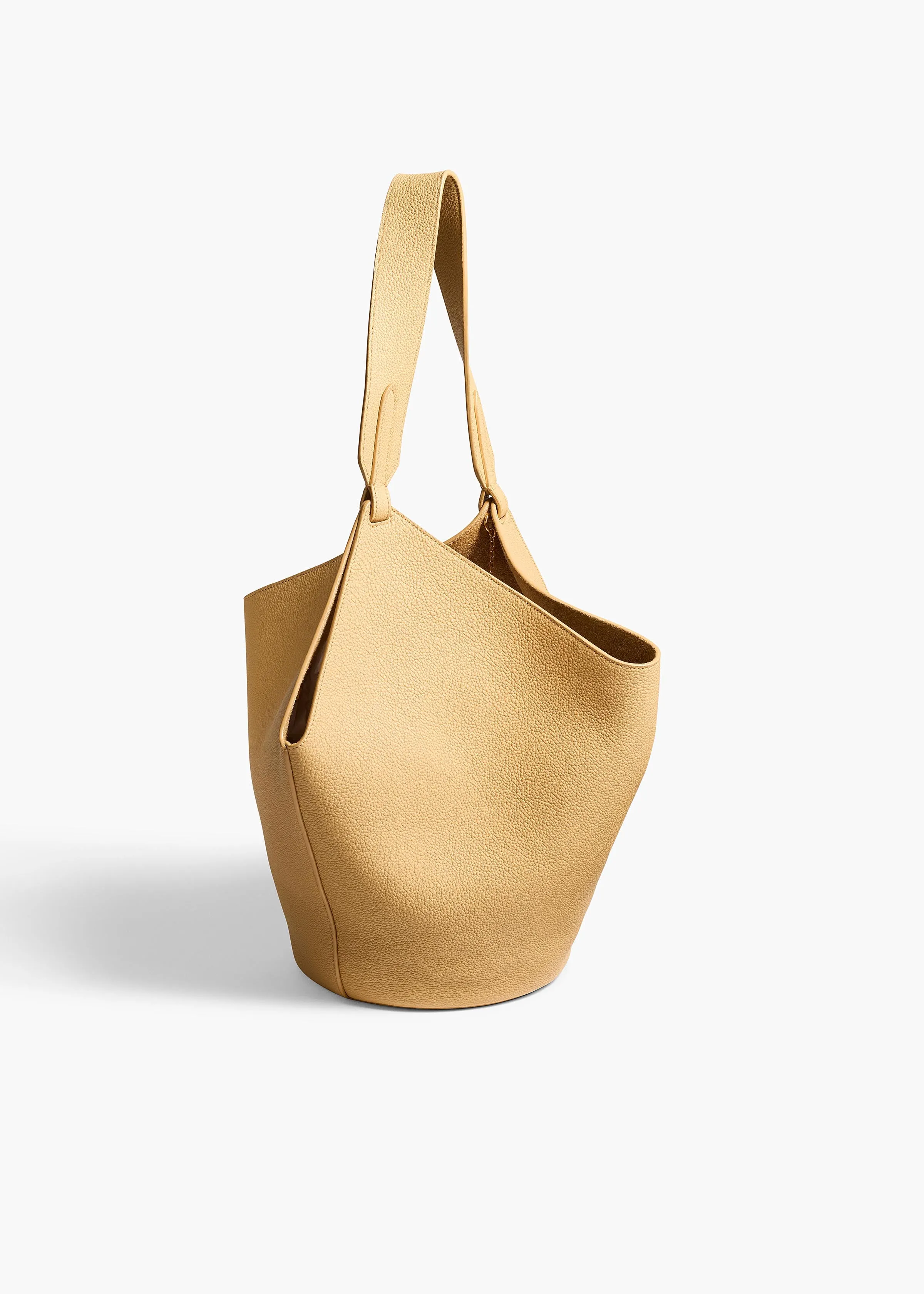 Small Lotus Tote in Wheat Pebbled Leather sold by KHAITE product image thumbnail 2