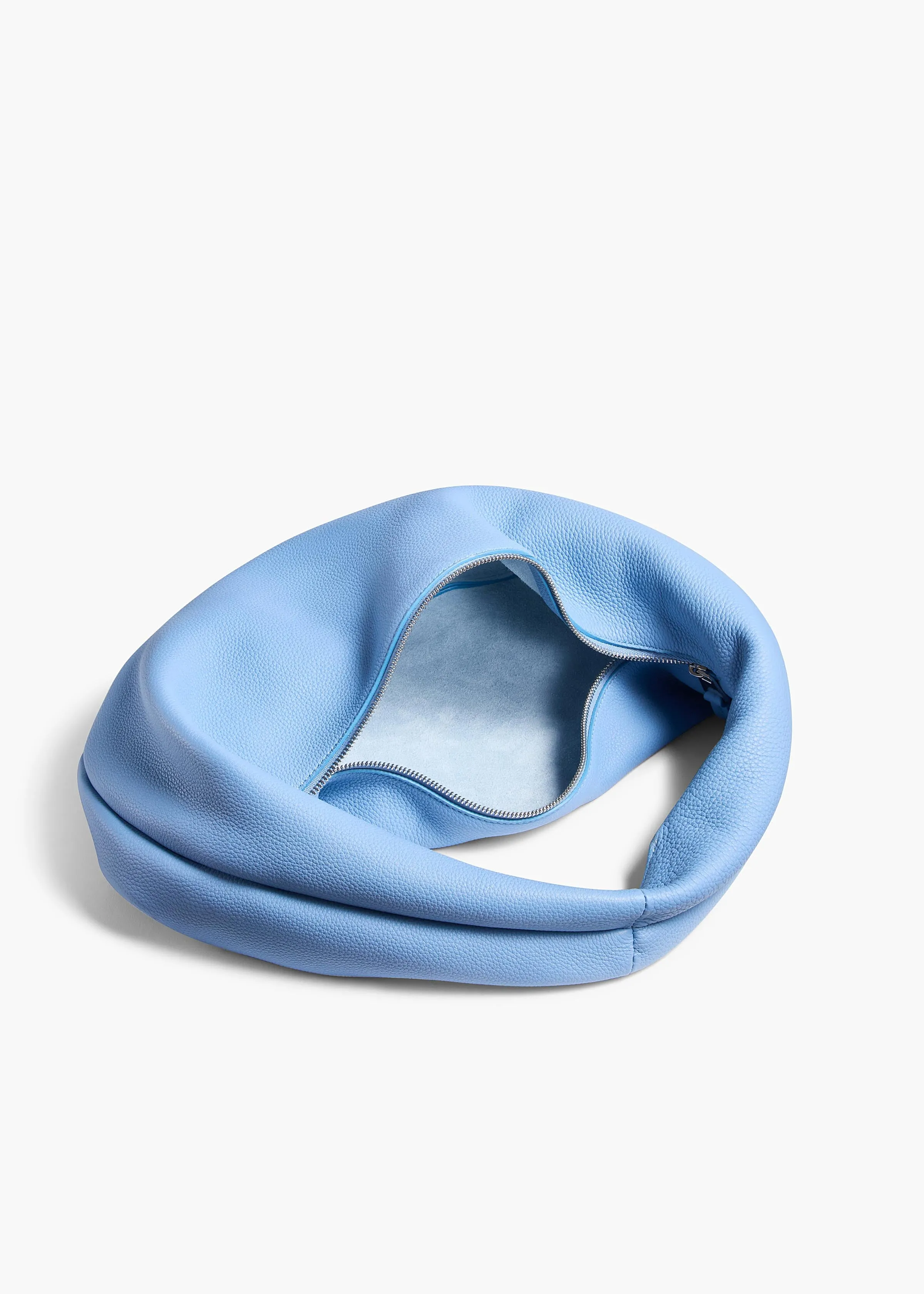 Medium Olivia Hobo in Sky Blue Pebbled Leather sold by KHAITE product image thumbnail 3