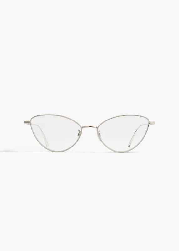 KHAITE x Oliver Peoples 1998RX in Silver sold by KHAITE