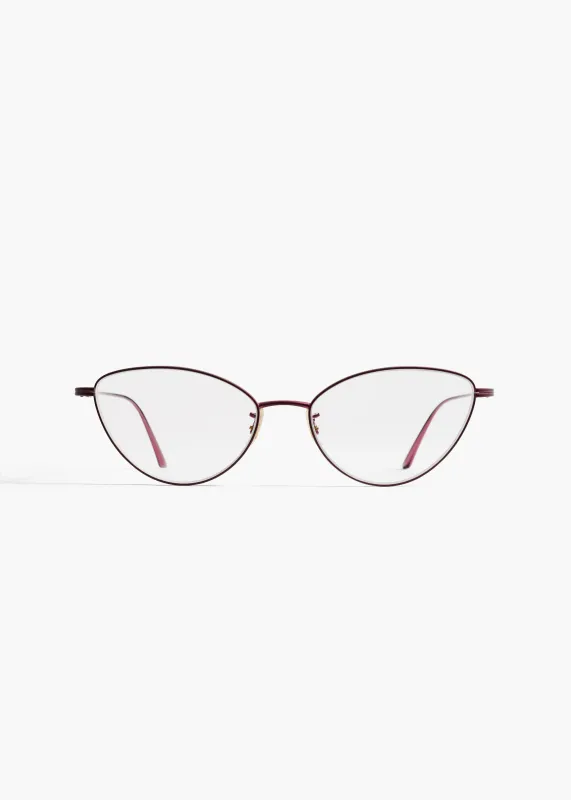 KHAITE x Oliver Peoples 1998RX in Brushed Burgundy sold by KHAITE