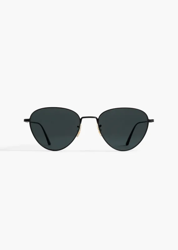 KHAITE x Oliver Peoples 1991C in Matte Black and Grey sold by KHAITE