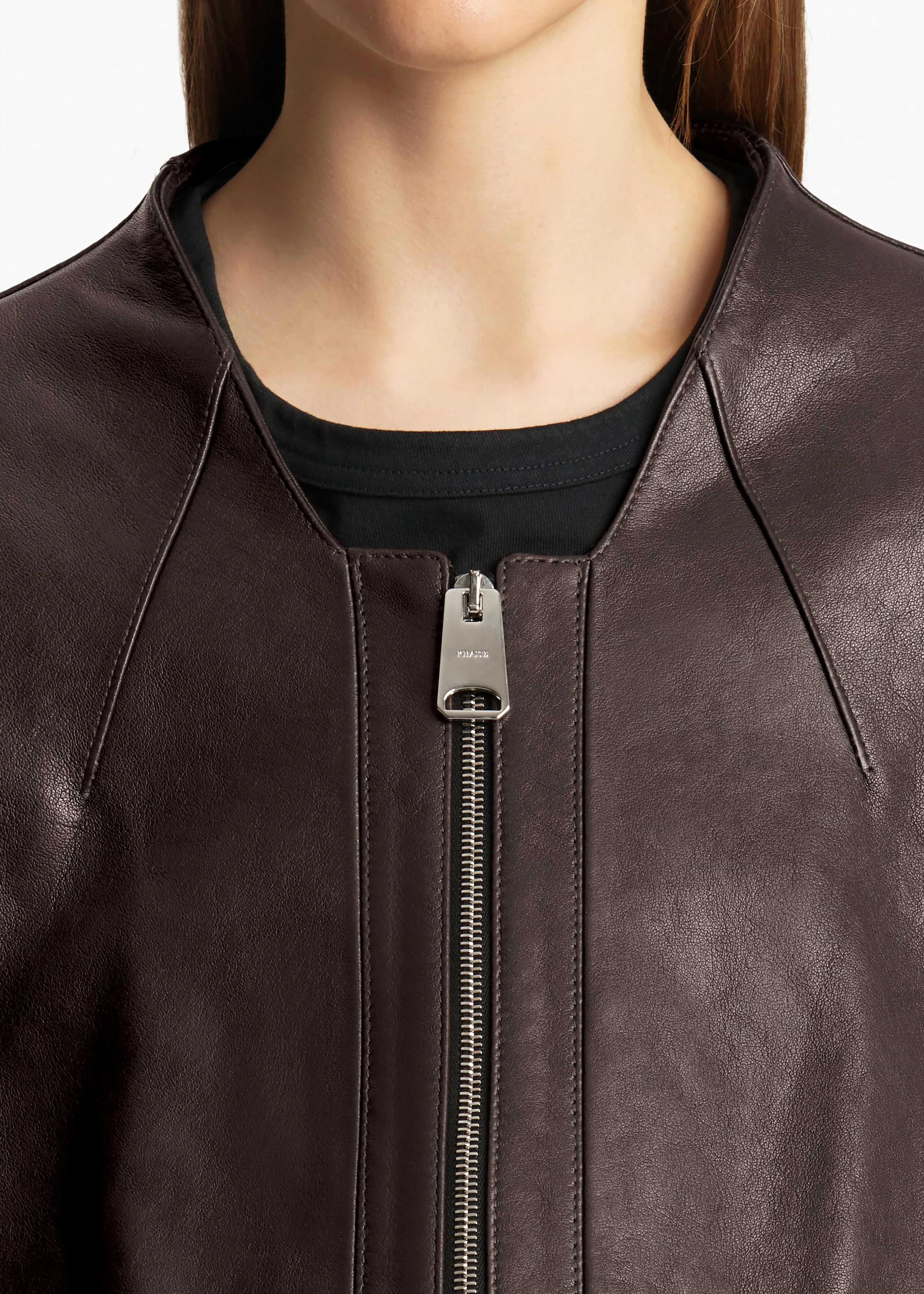 Hewit Jacket in Dark Brown Leather sold by KHAITE product image thumbnail 5