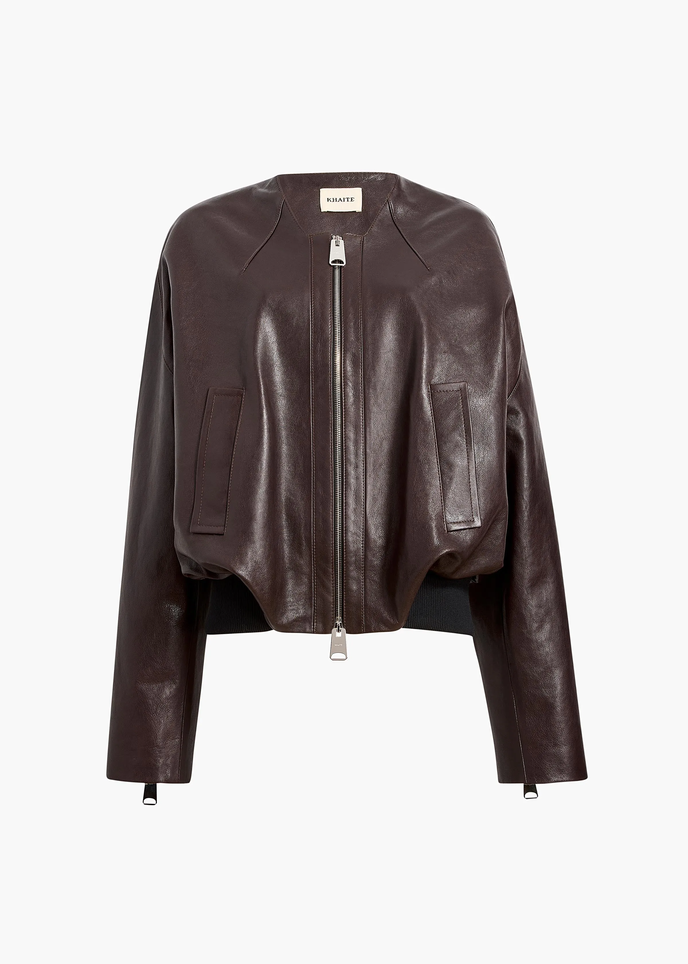 Hewit Jacket in Dark Brown Leather sold by KHAITE