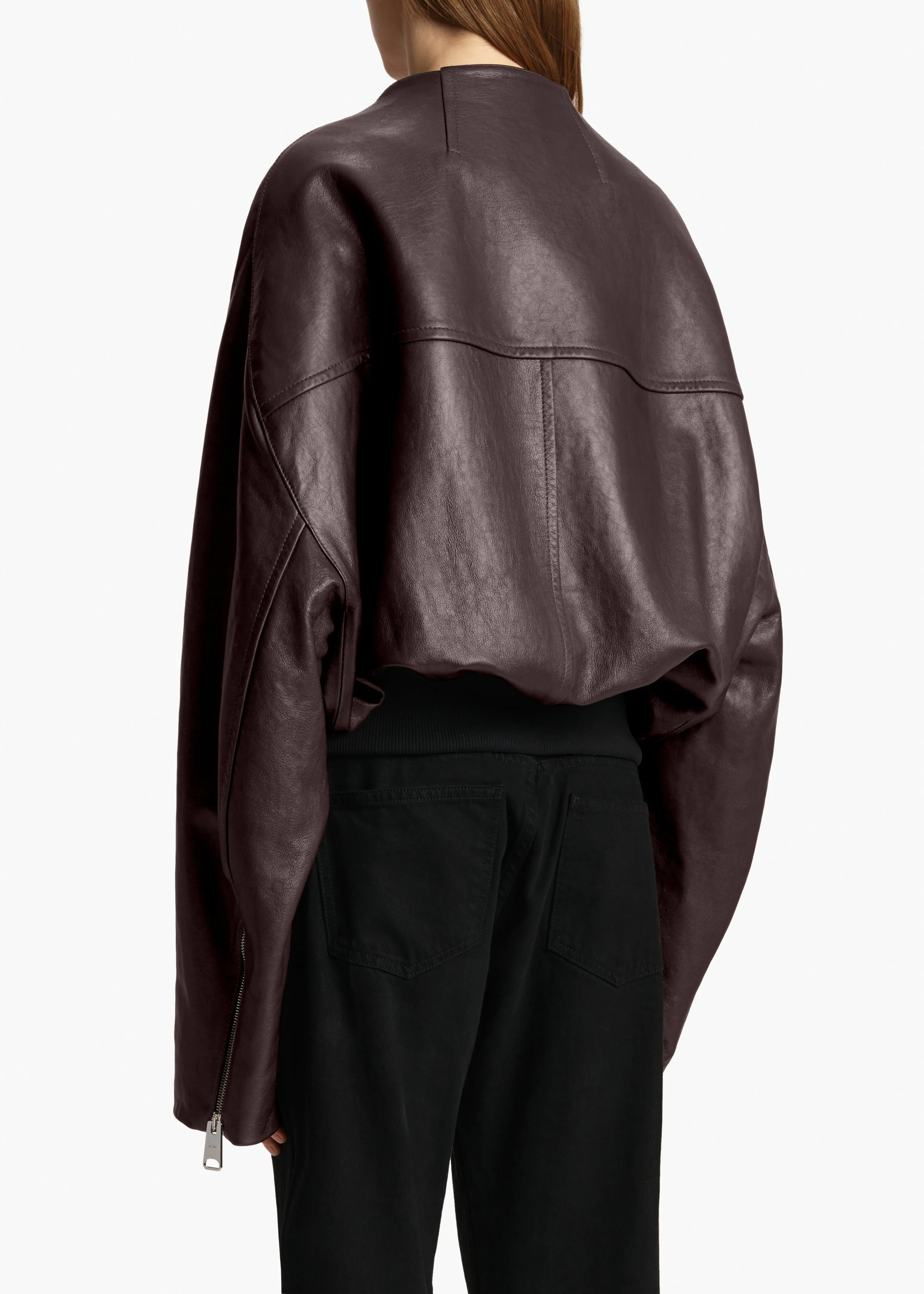 Hewit Jacket in Dark Brown Leather sold by KHAITE product image thumbnail 4