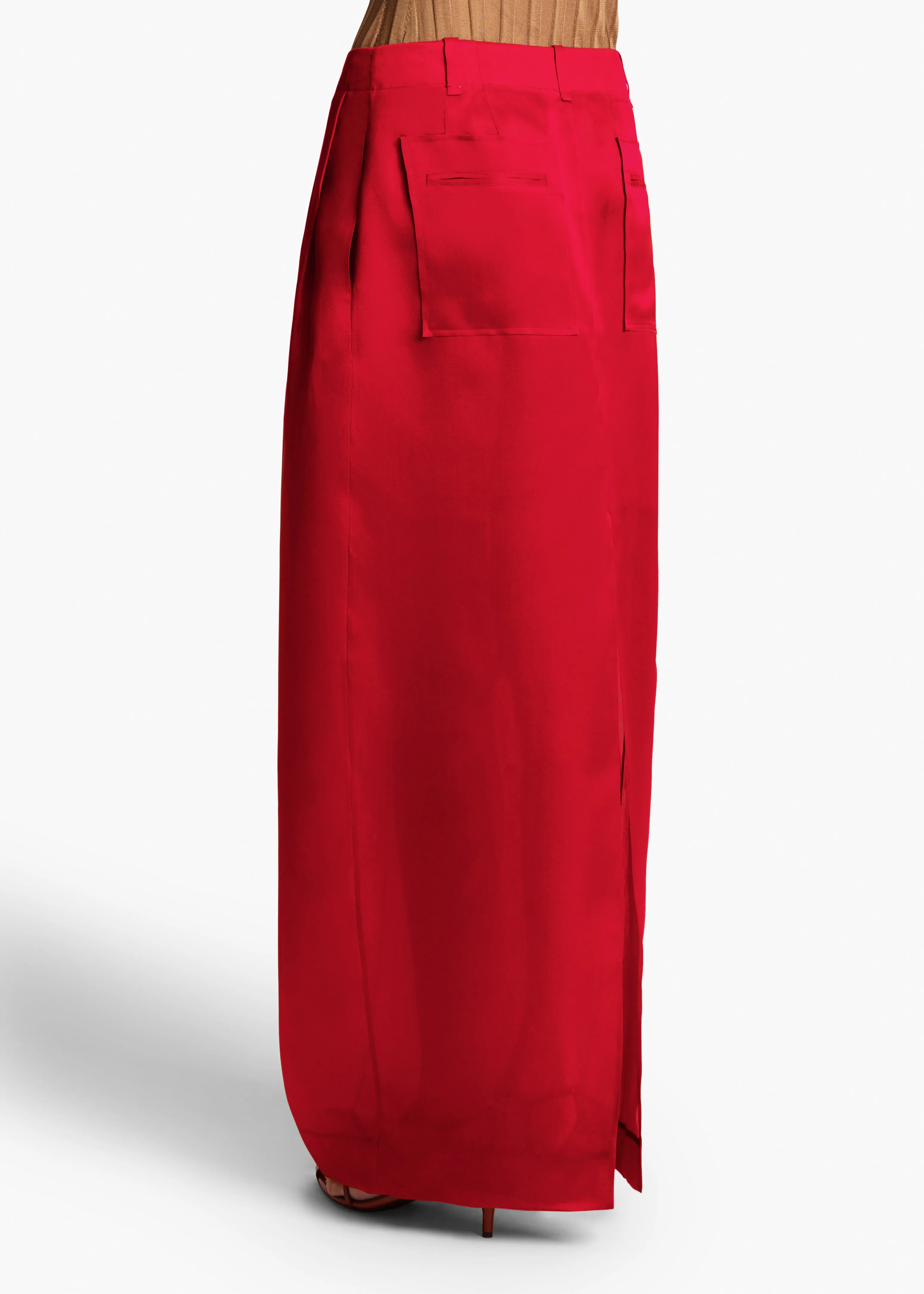 Lucian Skirt in Raspberry sold by KHAITE product image thumbnail 4