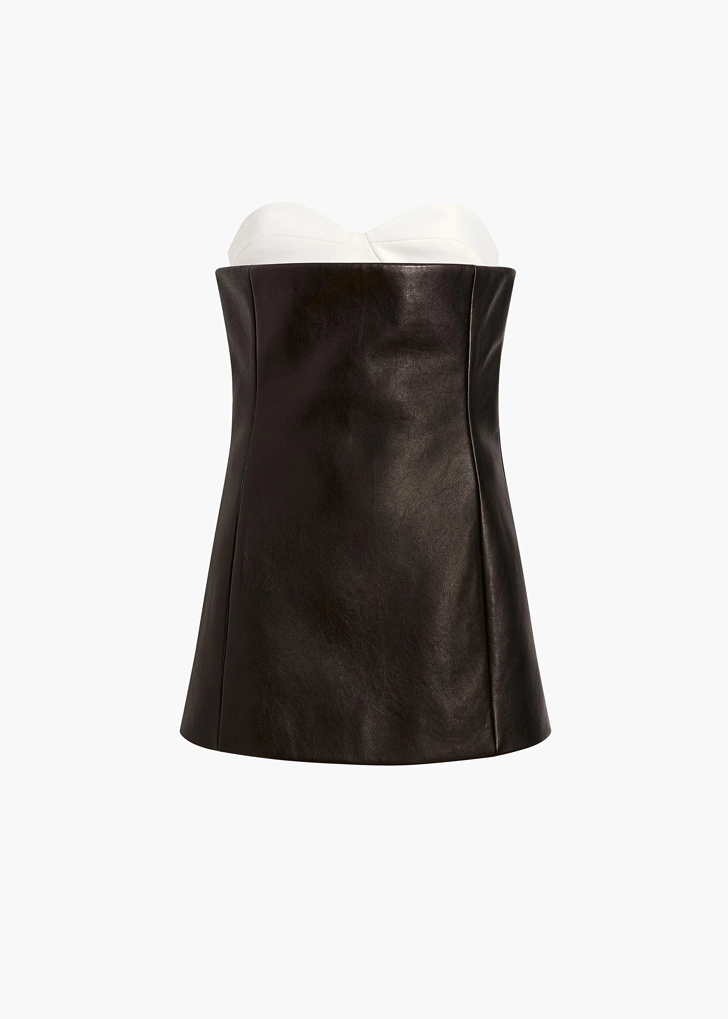 Ayla Top in Black Leather sold by KHAITE