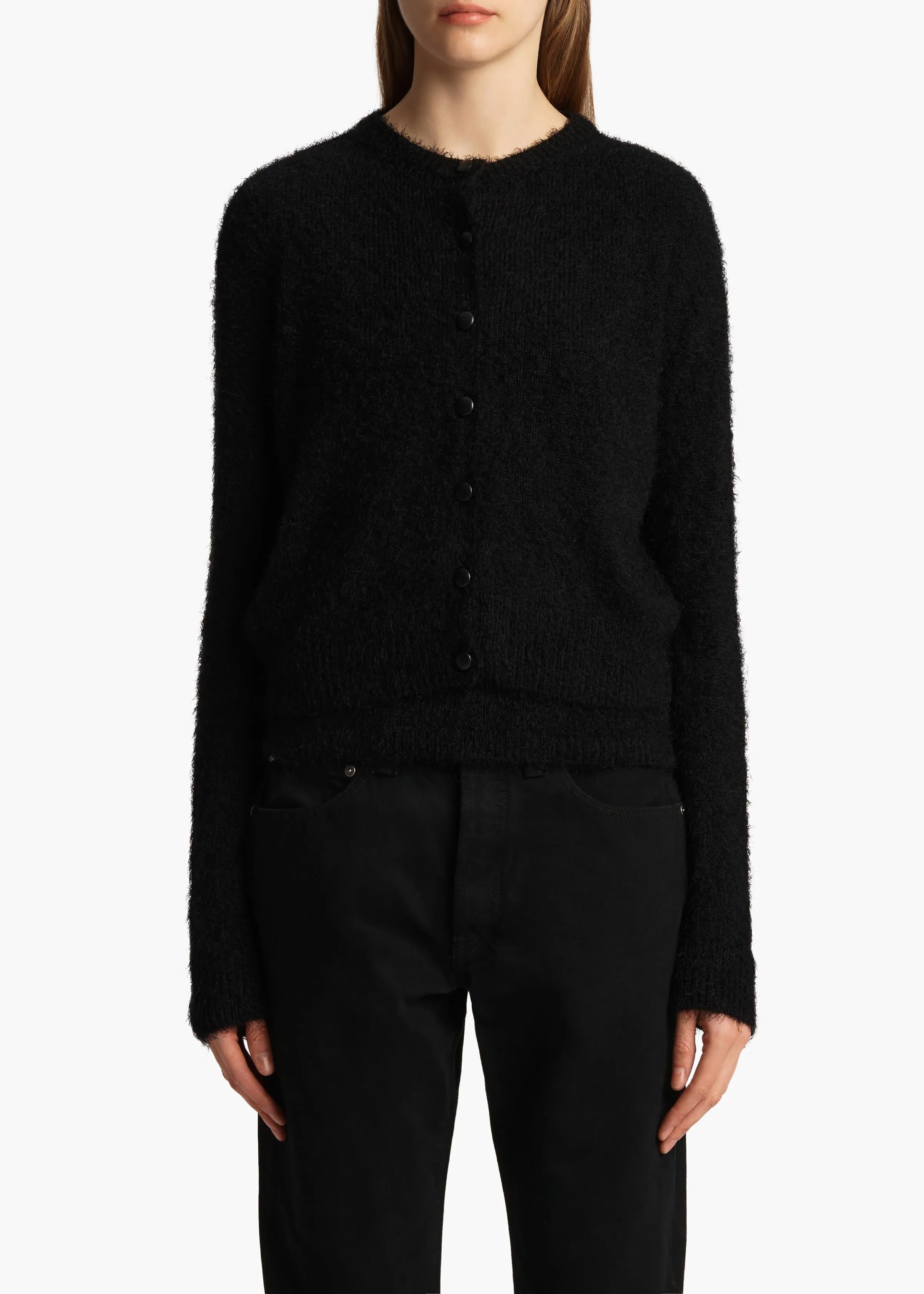 Jules Cardigan in Black sold by KHAITE product image thumbnail 3