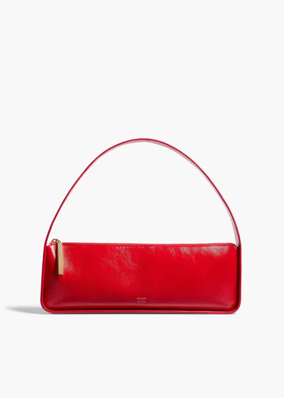 Lori Baguette Bag in Rebel Crackle Patent Leather sold by KHAITE
