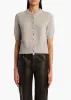 Nora Cardigan in Heather Grey sold by KHAITE