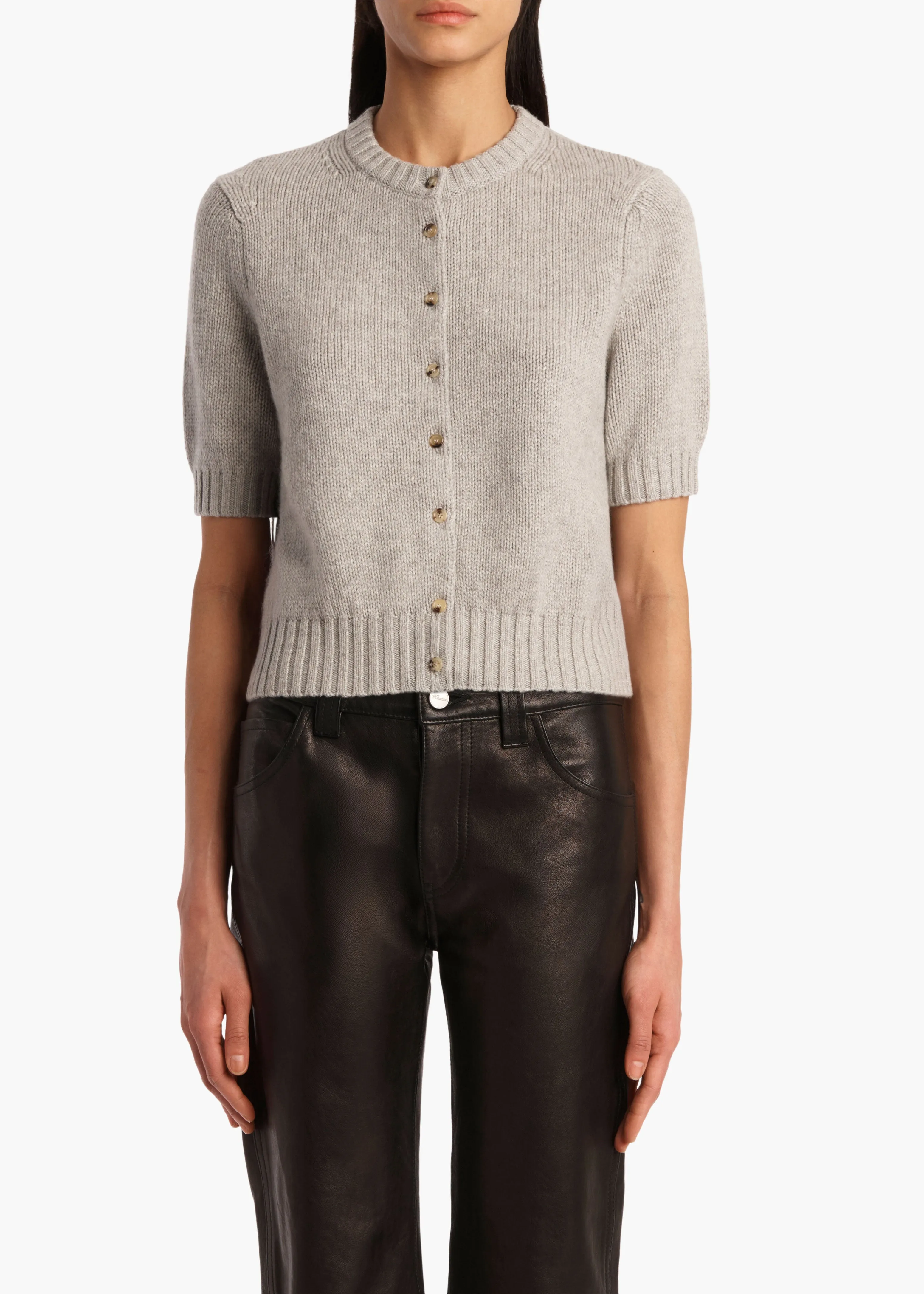 Nora Cardigan in Heather Grey sold by KHAITE product image thumbnail 3