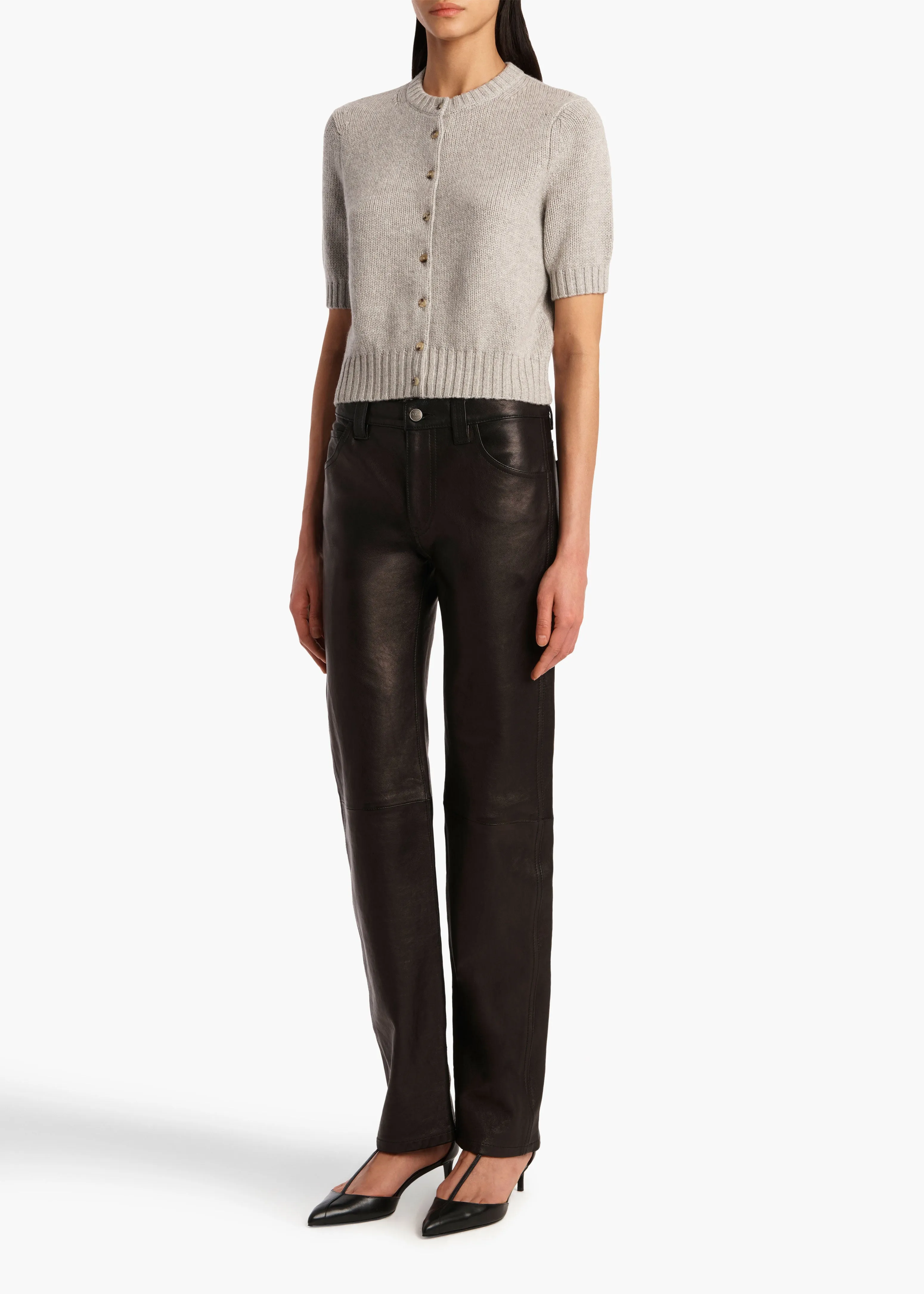 Nora Cardigan in Heather Grey sold by KHAITE product image thumbnail 2