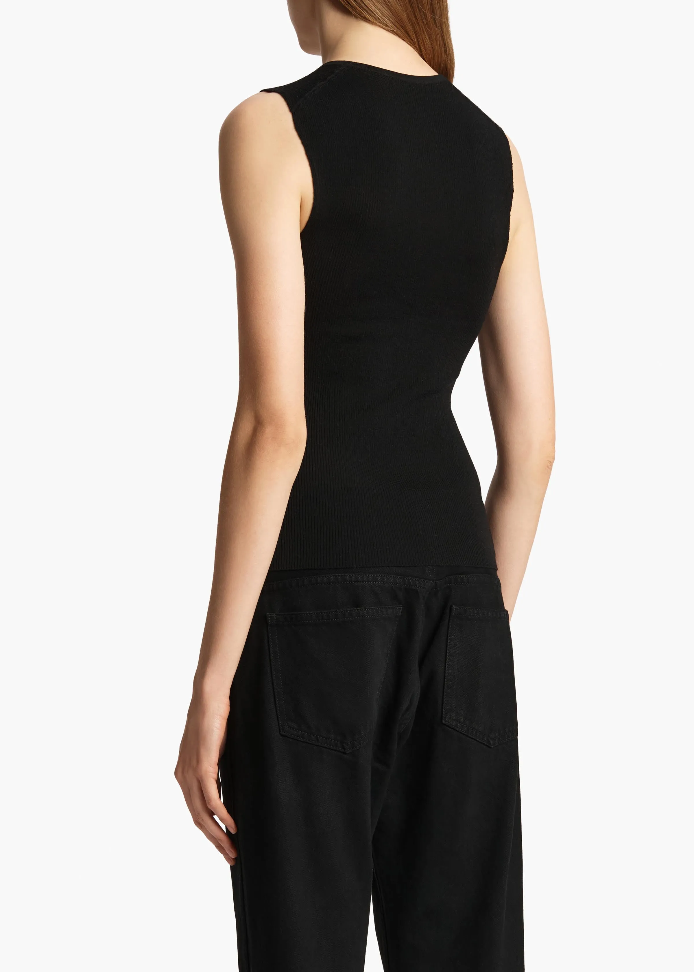 Renato Top in Black sold by KHAITE product image thumbnail 4