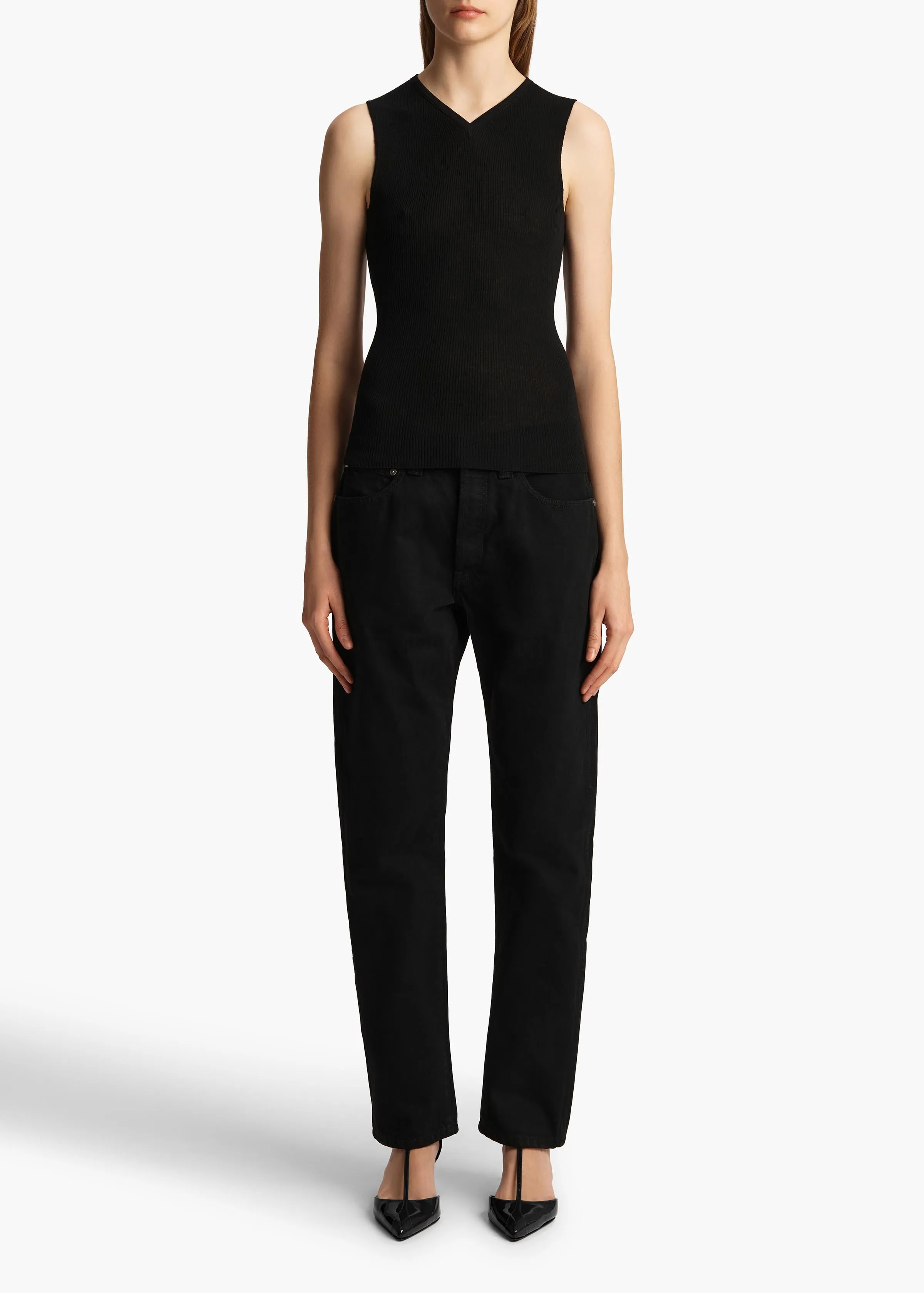 Renato Top in Black sold by KHAITE product image thumbnail 2