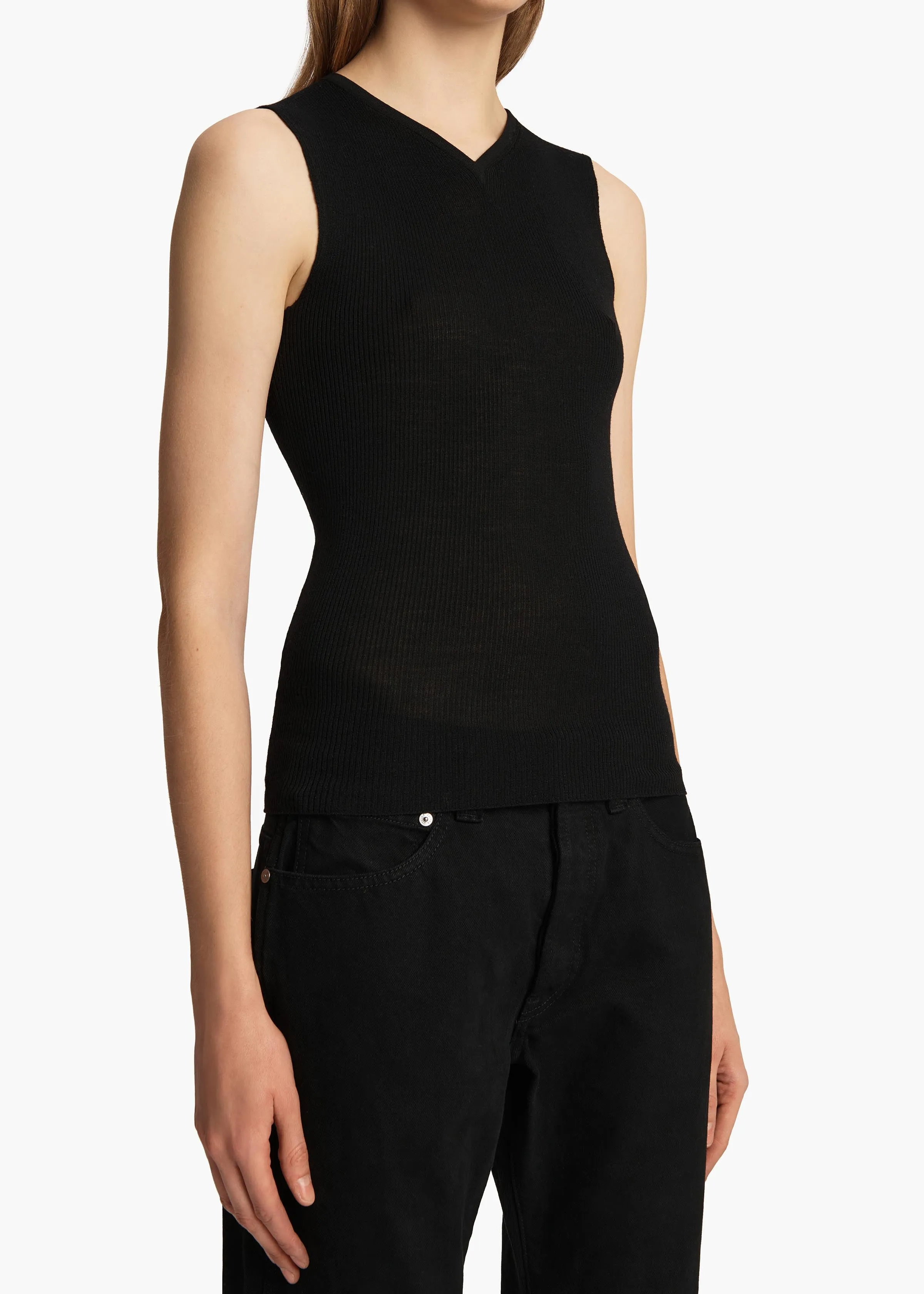 Renato Top in Black sold by KHAITE product image thumbnail 5