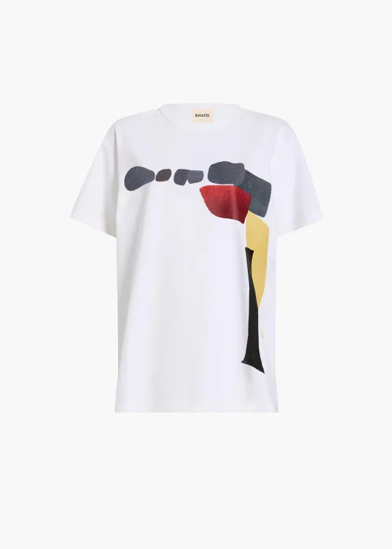 Maeve T-shirt in White Multi sold by KHAITE