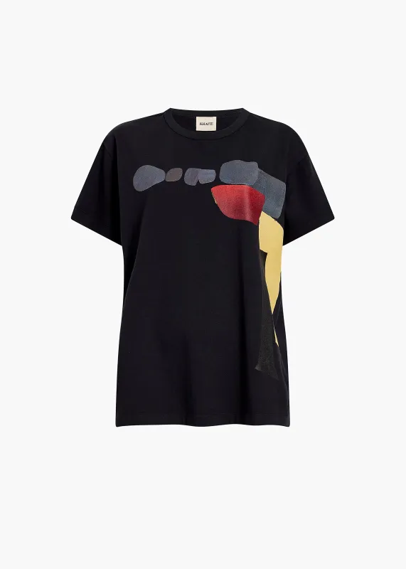 Maeve T-Shirt in Black Multi sold by KHAITE