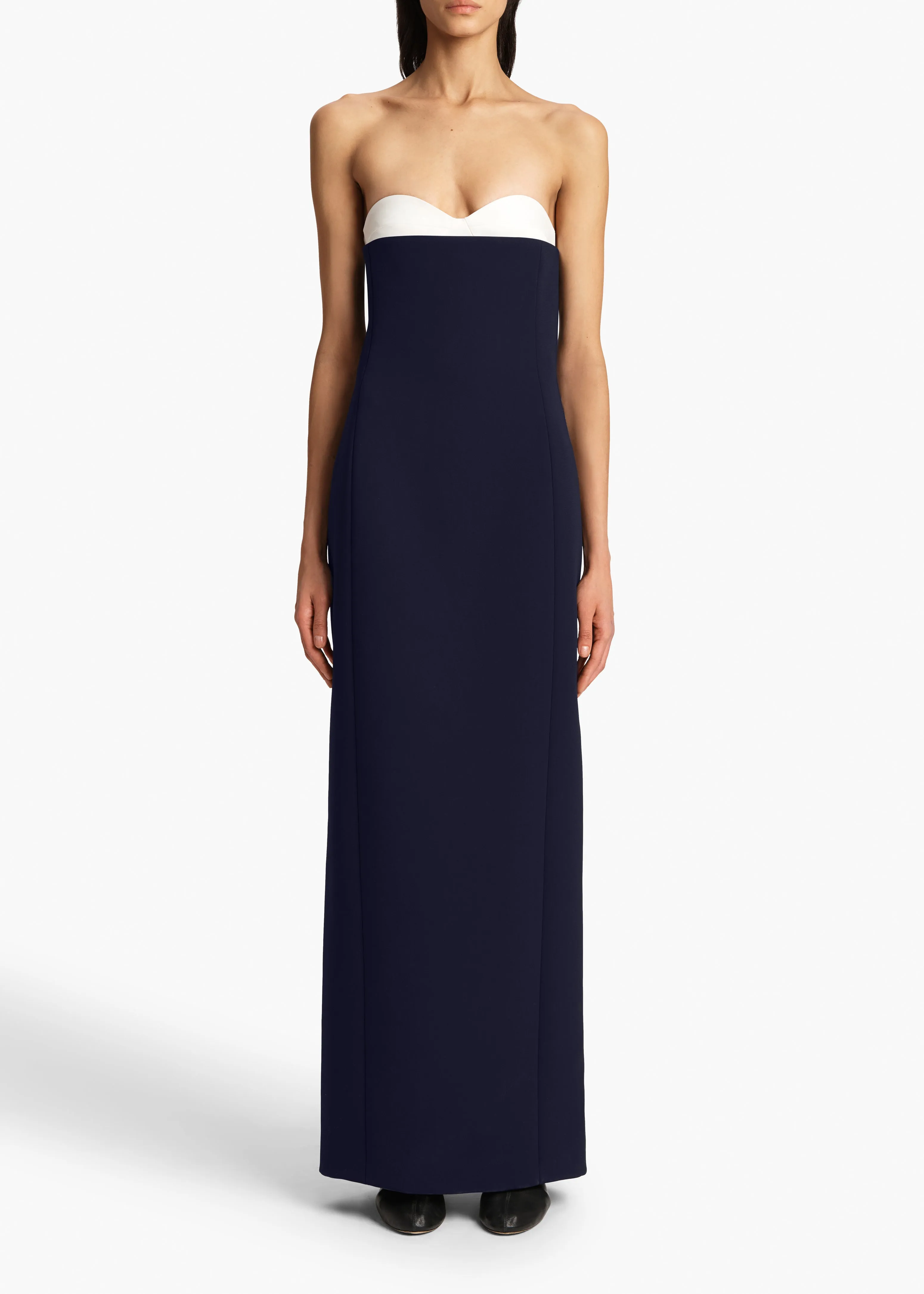 Yael Dress in Dark Navy sold by KHAITE product image thumbnail 3