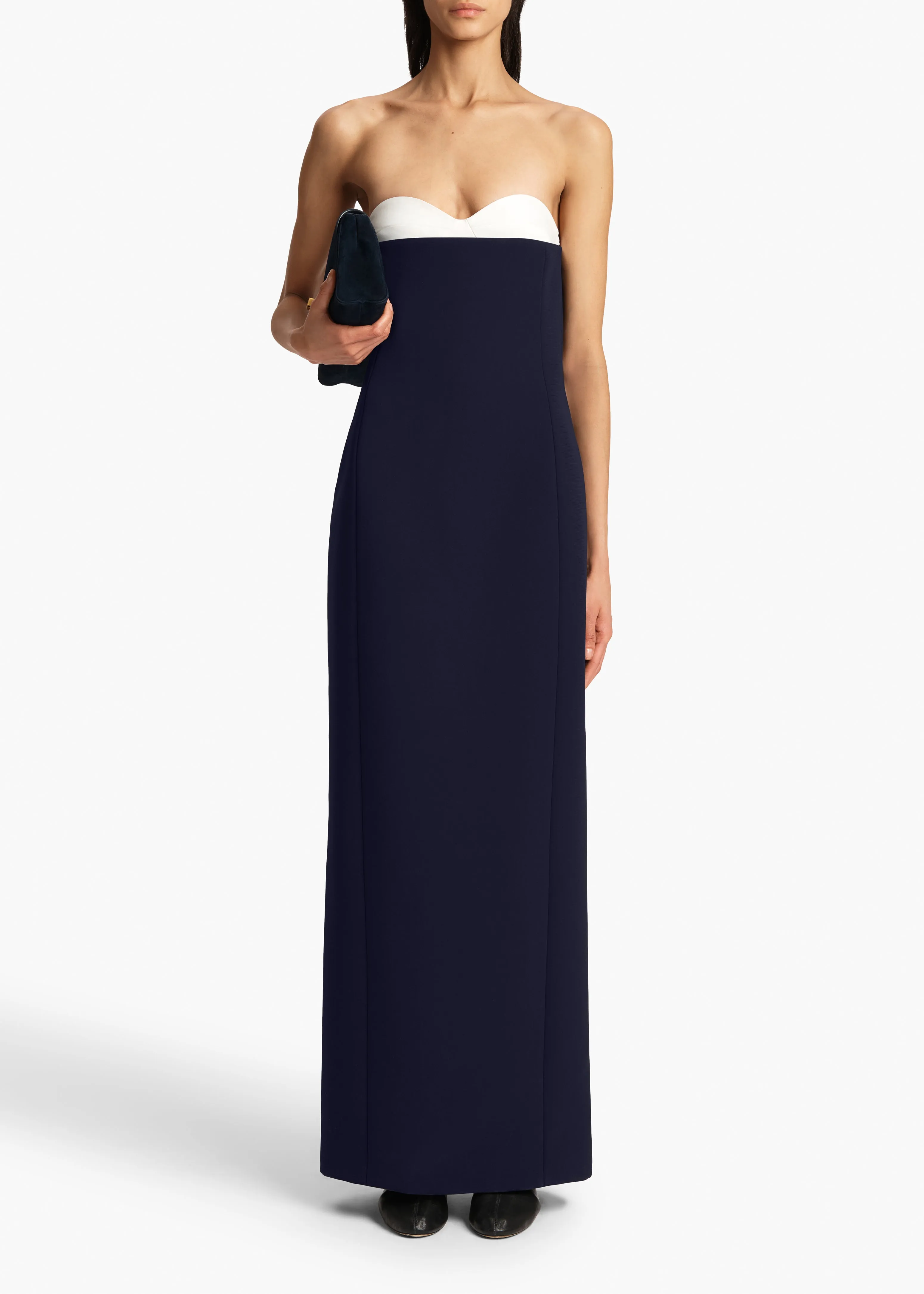 Yael Dress in Dark Navy sold by KHAITE product image thumbnail 2