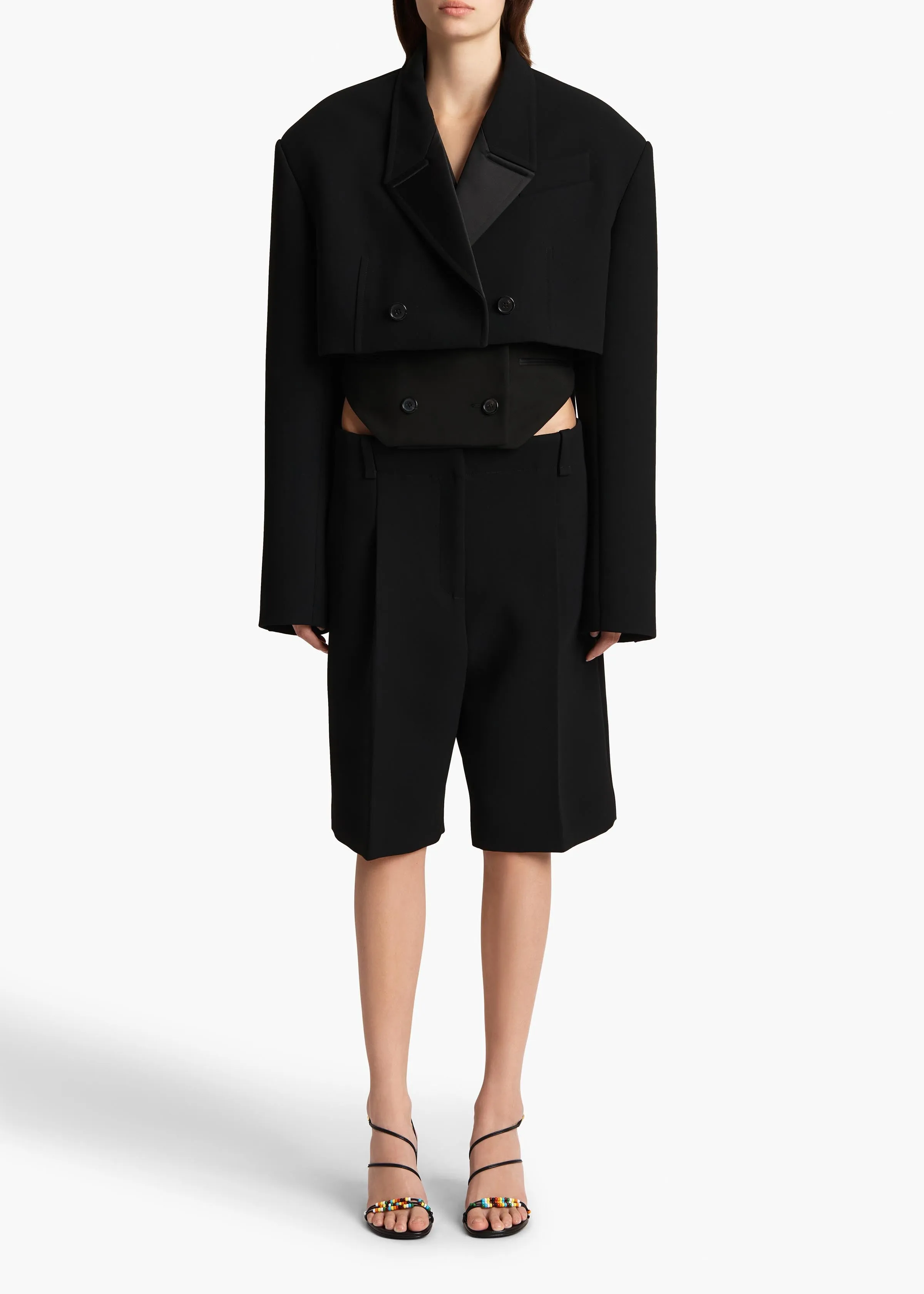 Laden Short in Black sold by KHAITE product image thumbnail 2