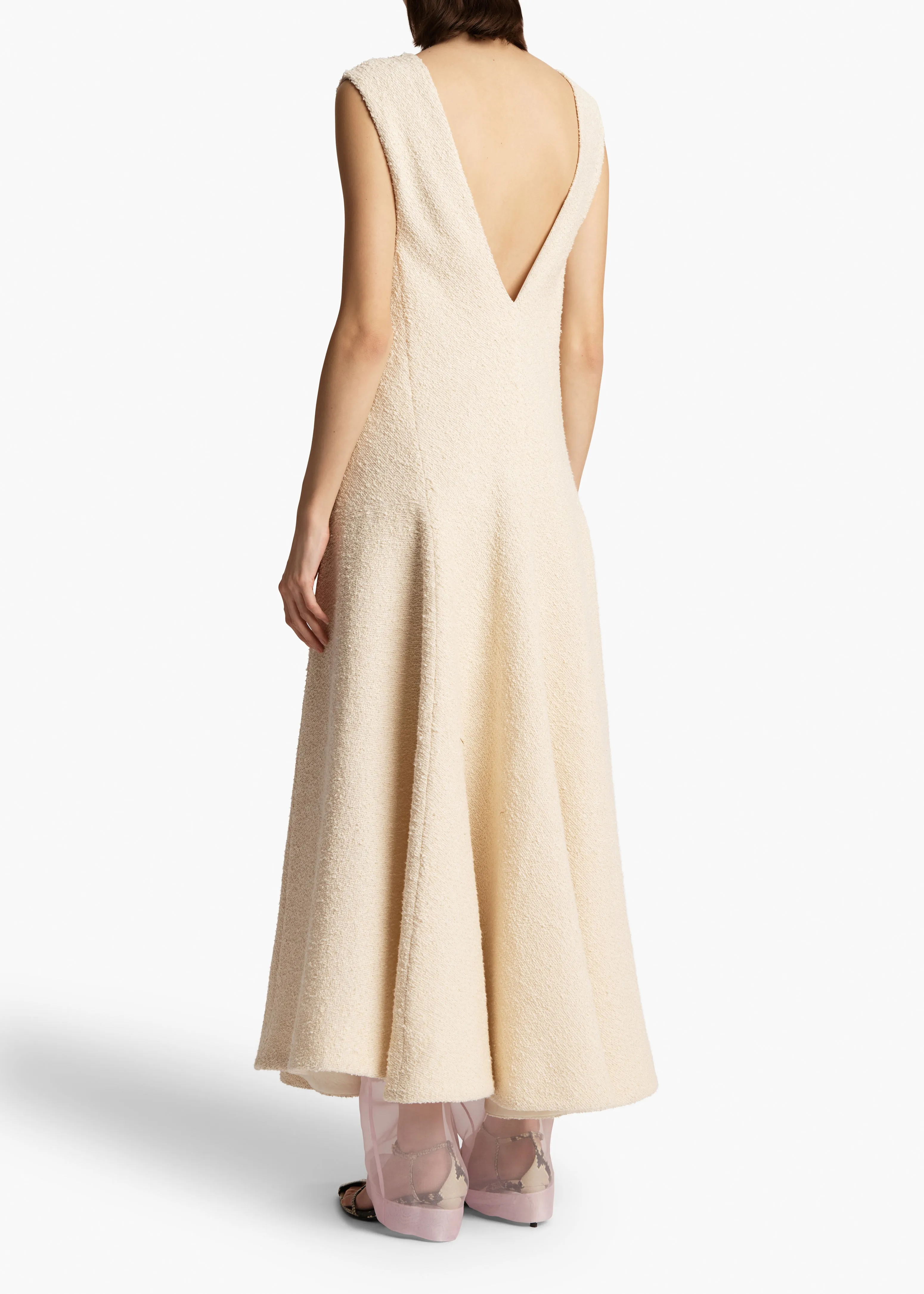 Mellie Dress in Natural Boucle sold by KHAITE product image thumbnail 4