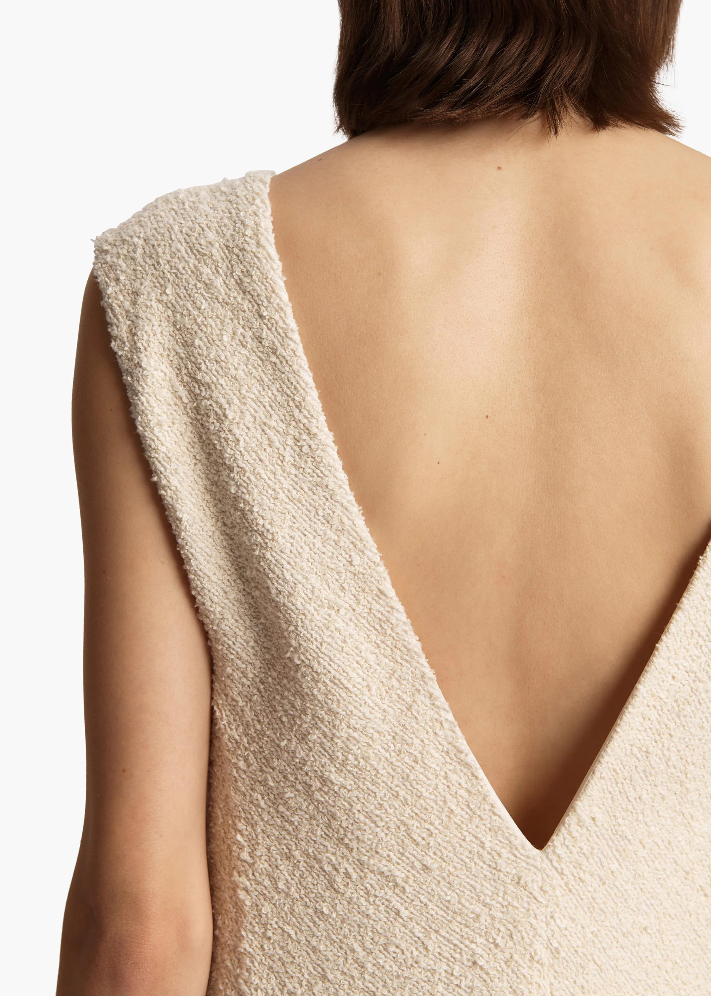 Mellie Dress in Natural Boucle sold by KHAITE product image thumbnail 5