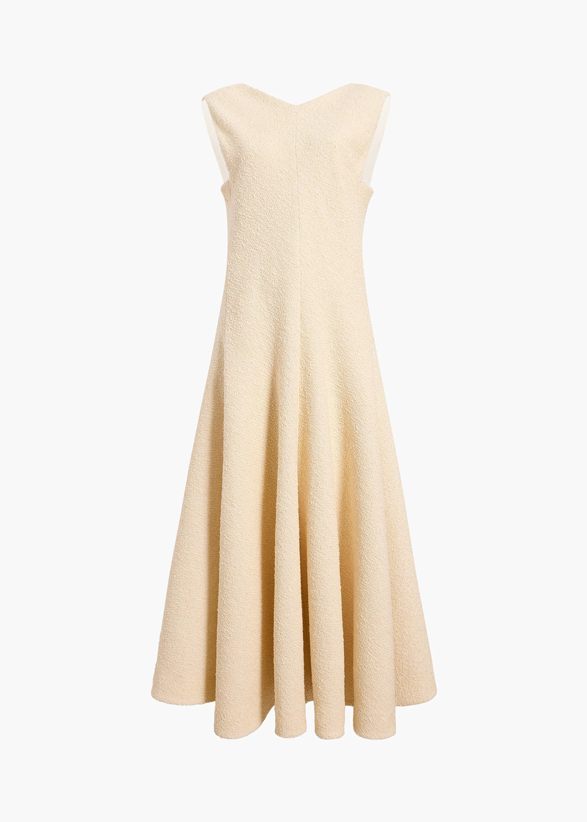 Mellie Dress in Natural Boucle sold by KHAITE