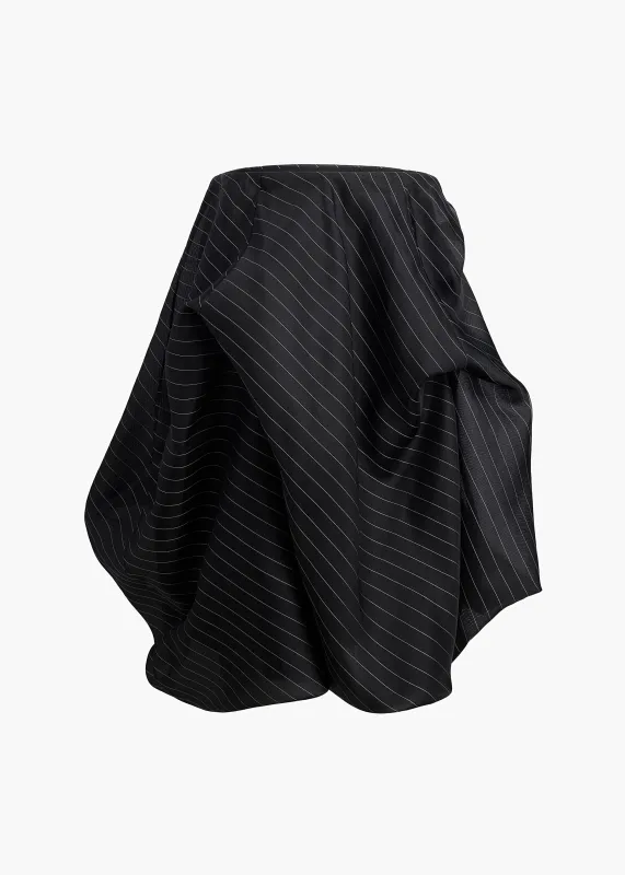 Lou Skirt in Black with White Stripe sold by KHAITE