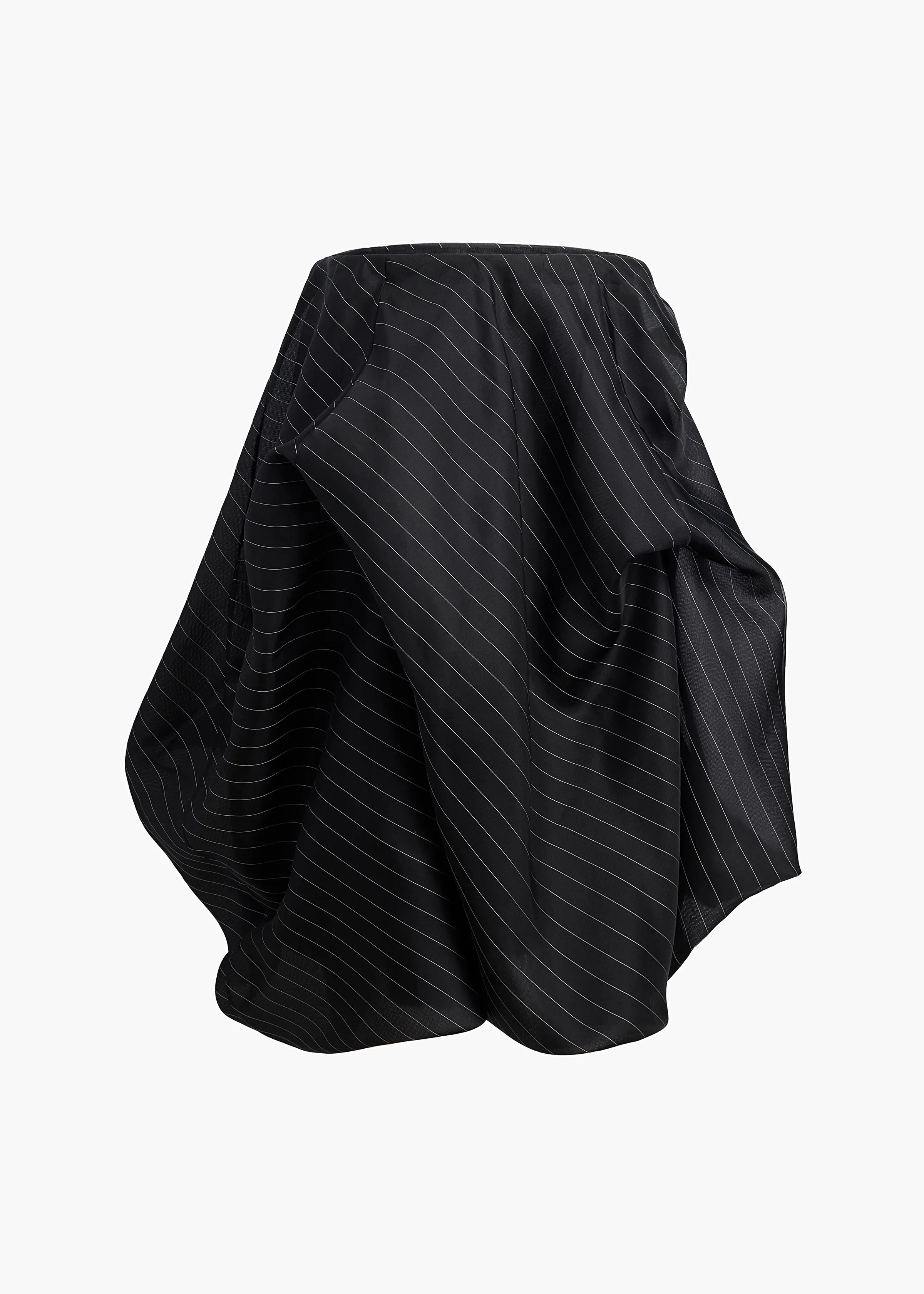 Lou Skirt in Black with White Stripe sold by KHAITE