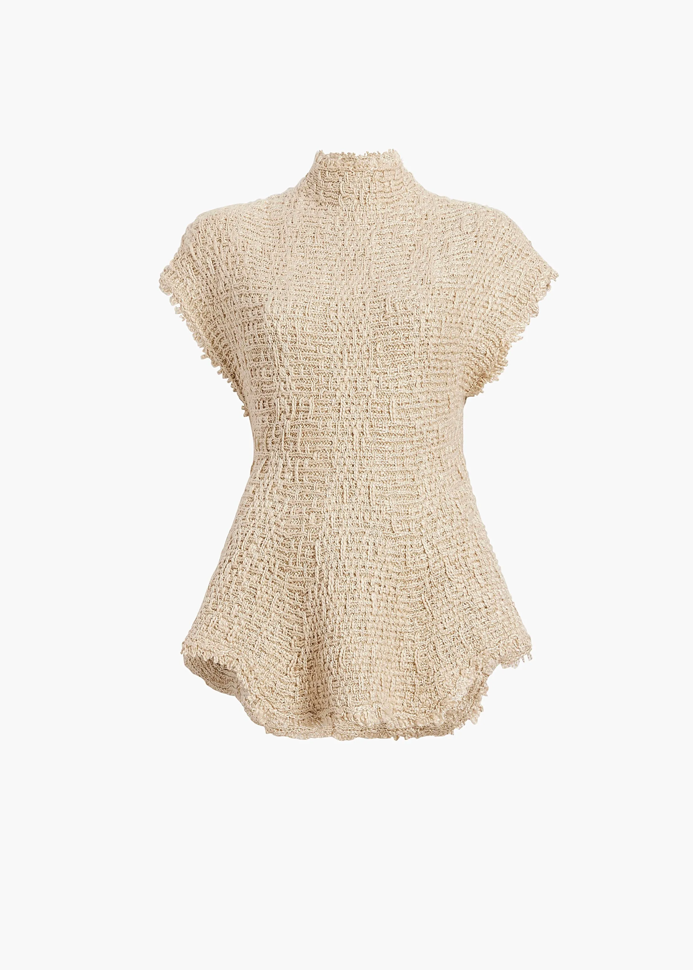 Gilles Top in Flax sold by KHAITE