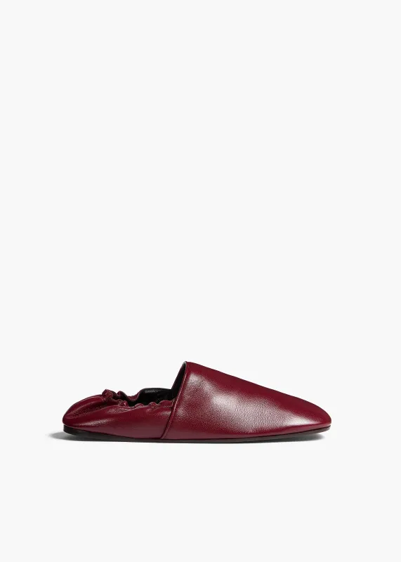 Banks Flat in Burgundy Leather sold by KHAITE