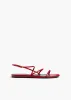 Loop Flat Sandal in Rebel Leather sold by KHAITE