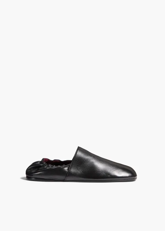 Banks Flat in Black Leather sold by KHAITE