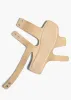 Boden Sandal in Natural Python-Embossed Leather with Silver Studs sold by KHAITE