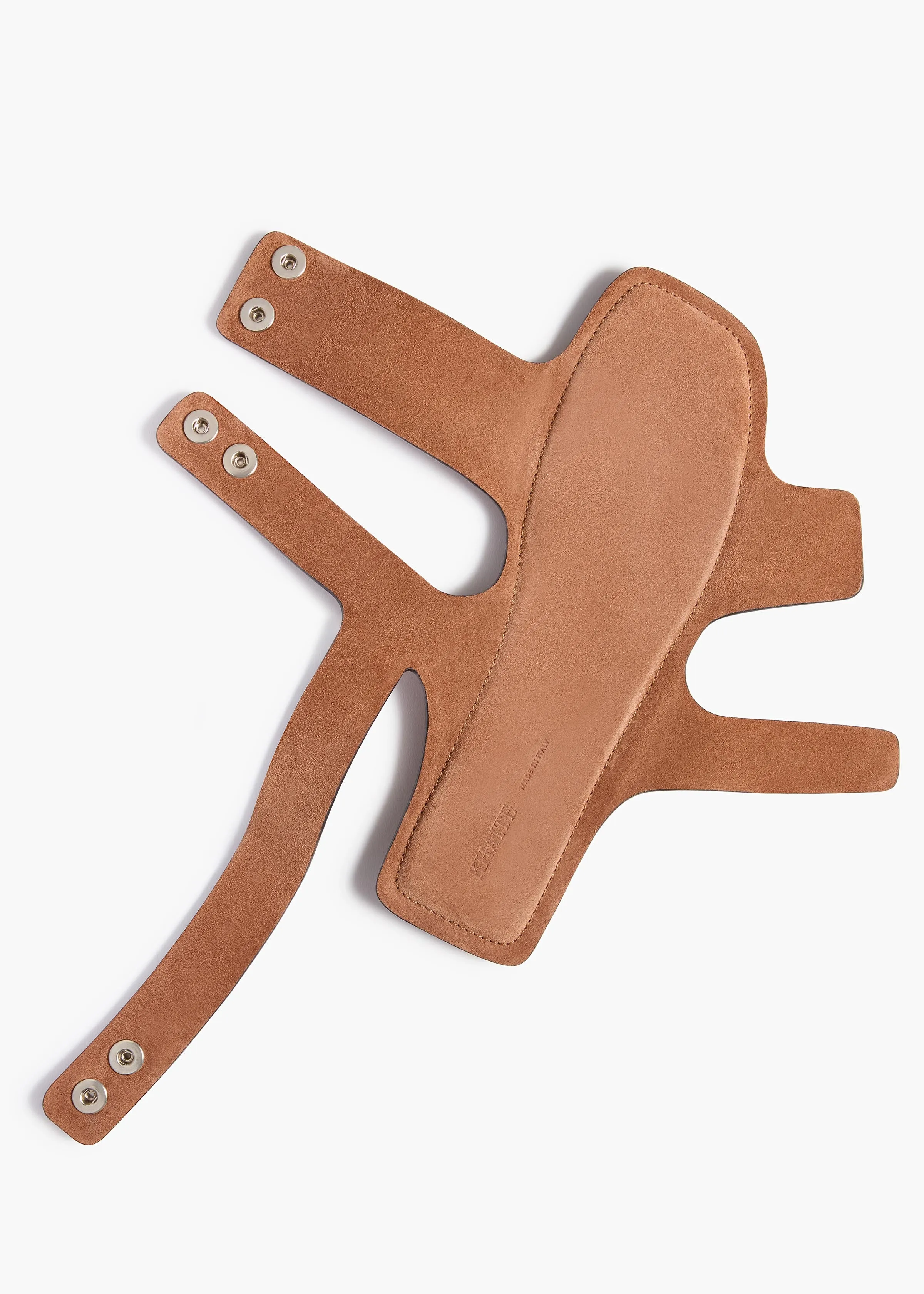 Boden Sandal in Dark Tan Leather with Silver Studs sold by KHAITE product image thumbnail 4