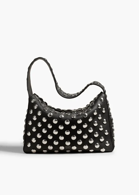 ショルダーバッグ・ポシェット ^LEATHERY^ Padded croissant shoulder bag BLACK LRBG4404BK ショルダーバッグ・ポシェット ^LEATHERY^ Padded croissant