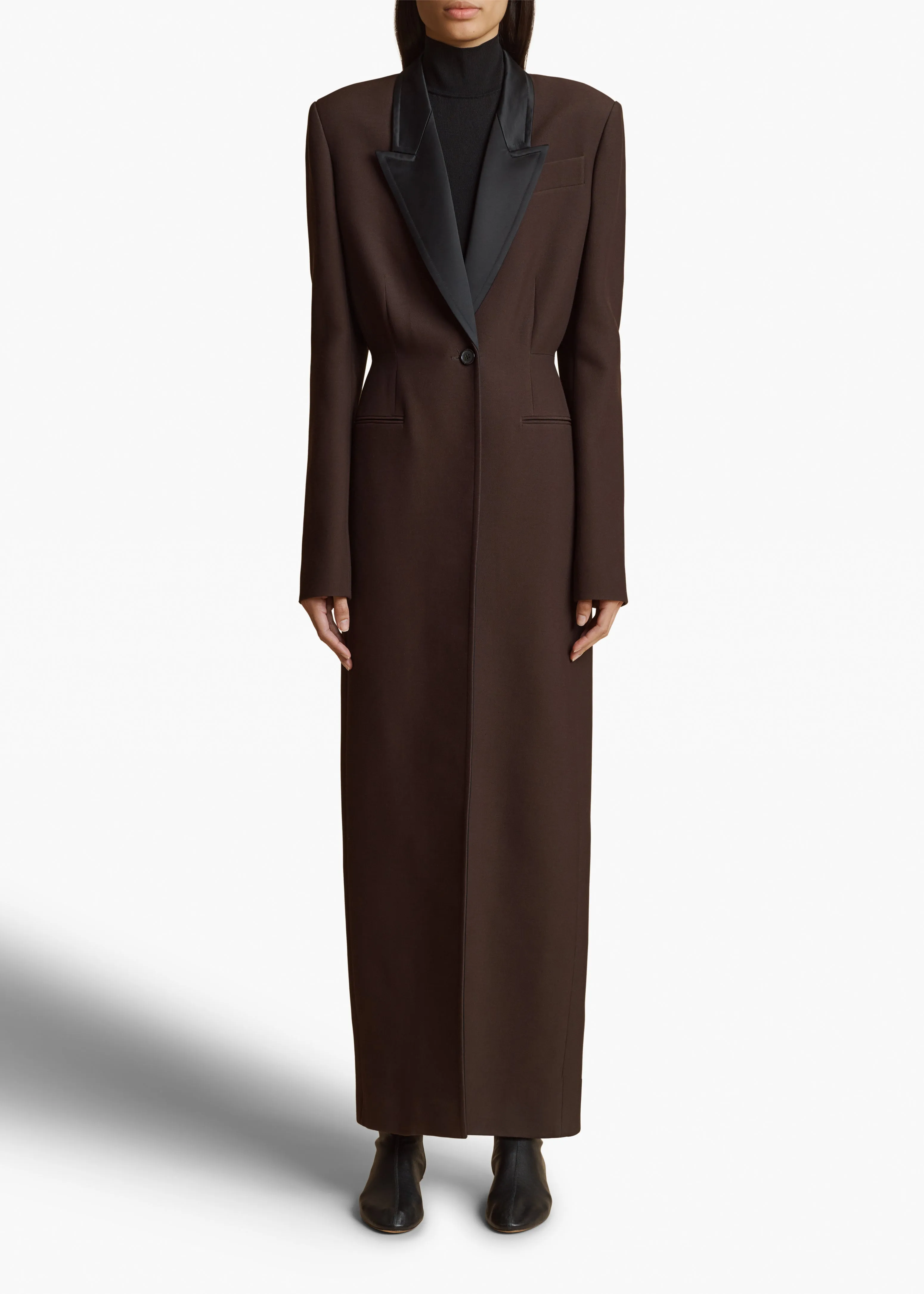Bellow Coat in Dark Brown sold by KHAITE product image thumbnail 3
