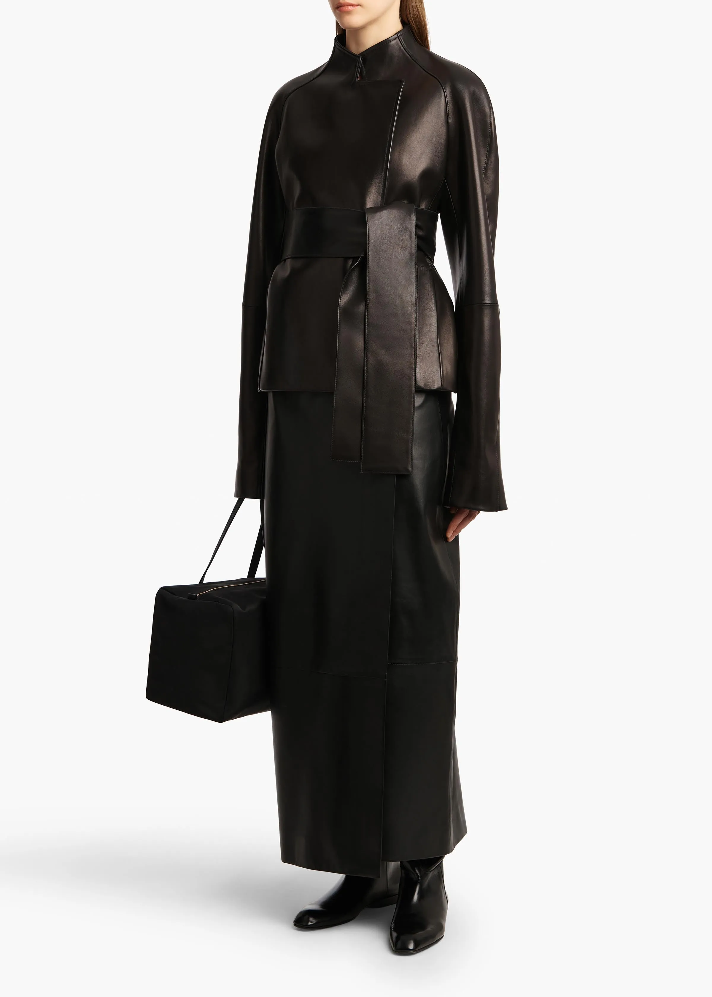 Edith Jacket in Black Leather sold by KHAITE product image thumbnail 2