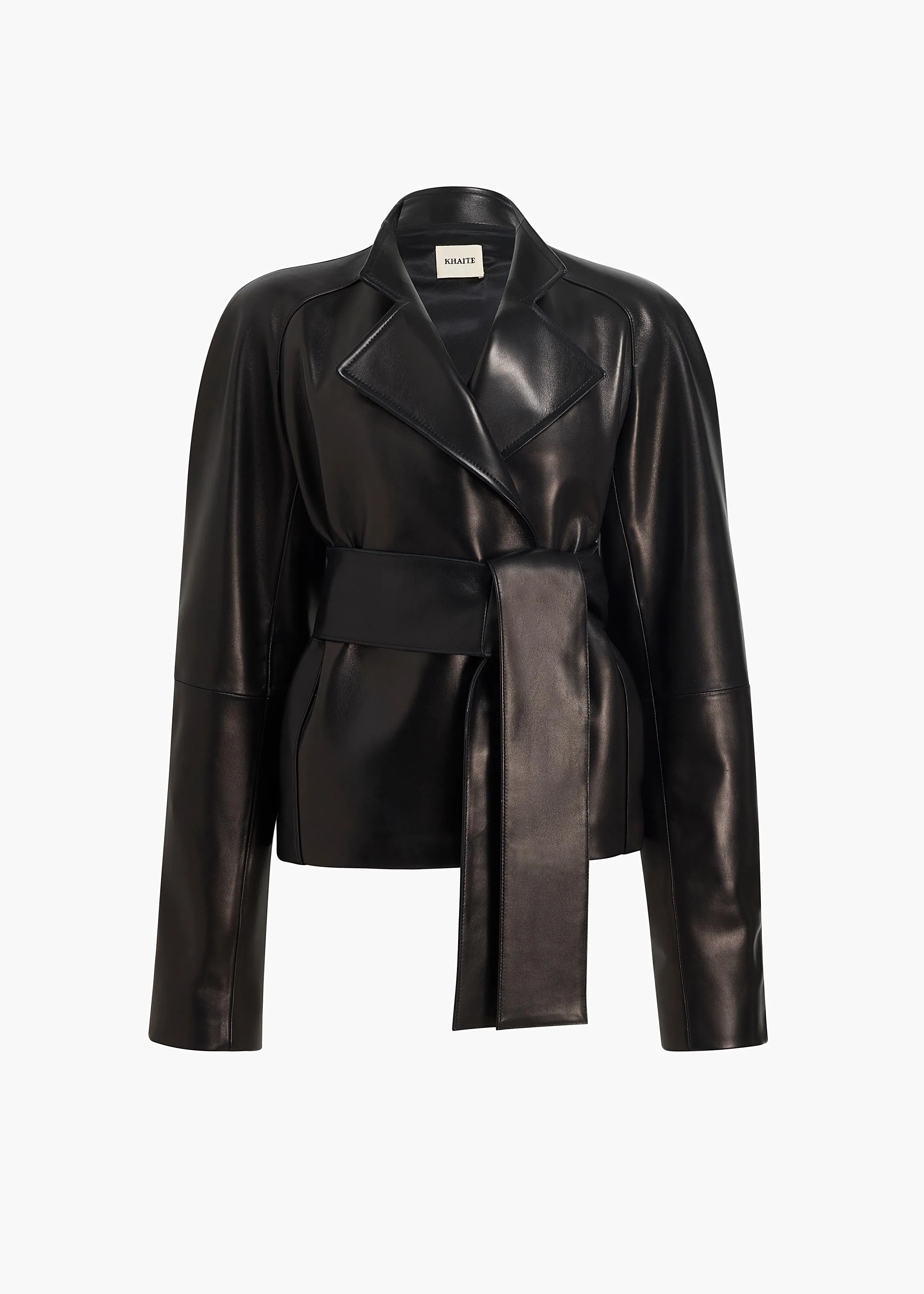 Edith Jacket in Black Leather sold by KHAITE